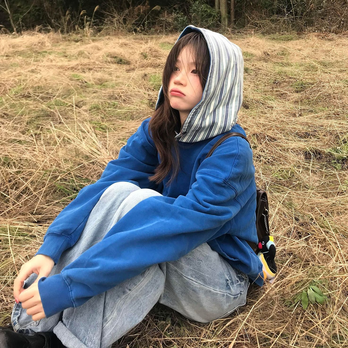 얇은 스타일 단추 이후 패키지 칼라 순수한 Mianhua 면 복합 330 그램 후드티 여성 이미지 5
