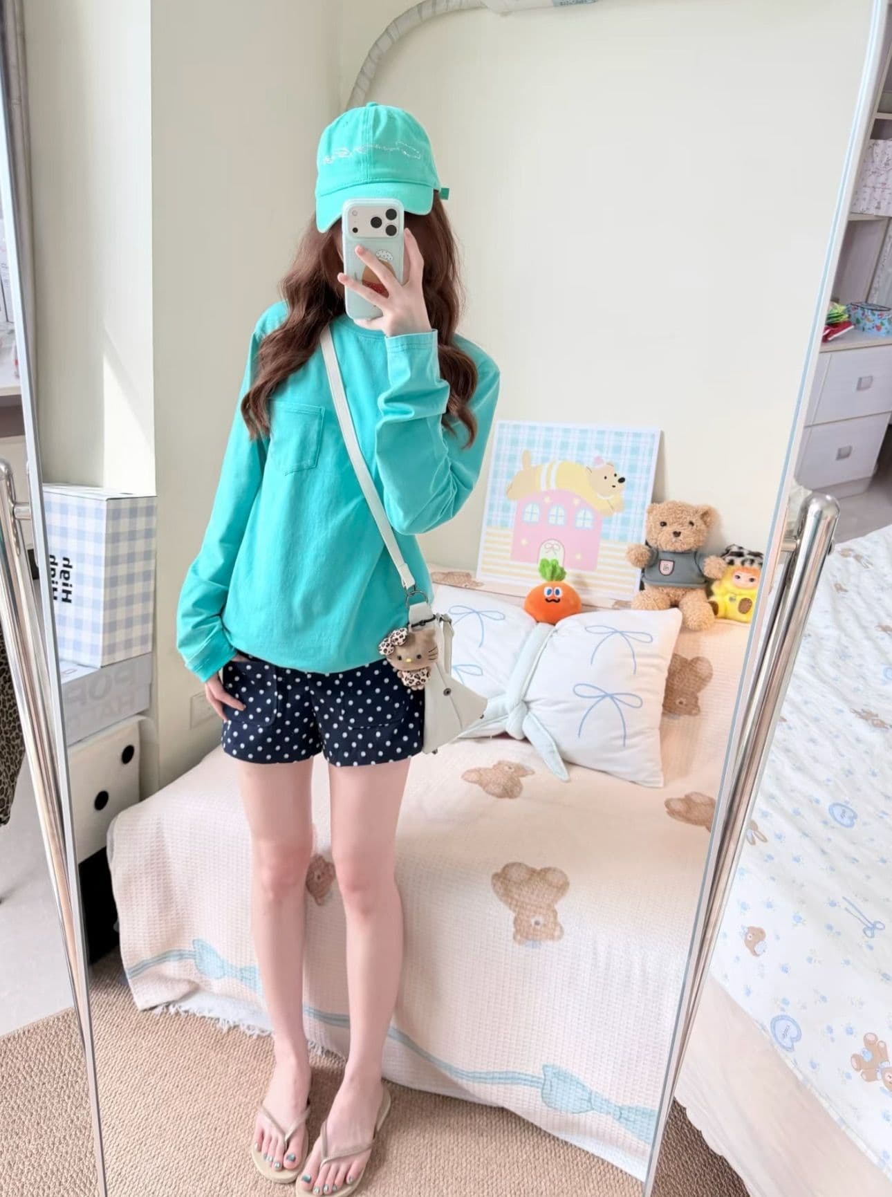 원본 솜씨 순면 더블 실 230 크 긴팔 티셔츠 여성 상세 이미지 4