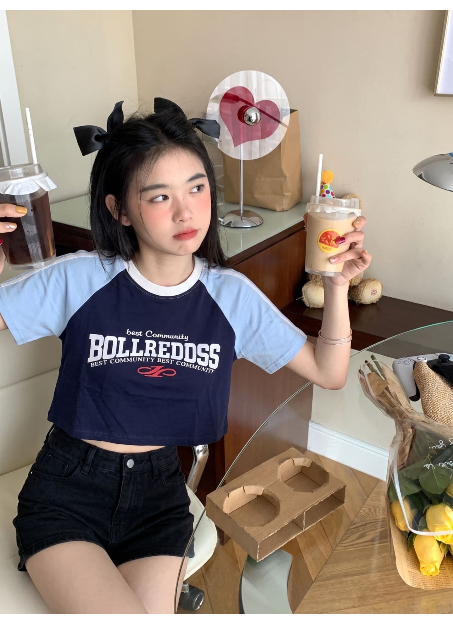 광저우 원단 원본 원단 아메리칸 레트로 알파벳 프린트 삽입 어깨 소매 반팔 여름 작은 키 맨위 상세 이미지 6