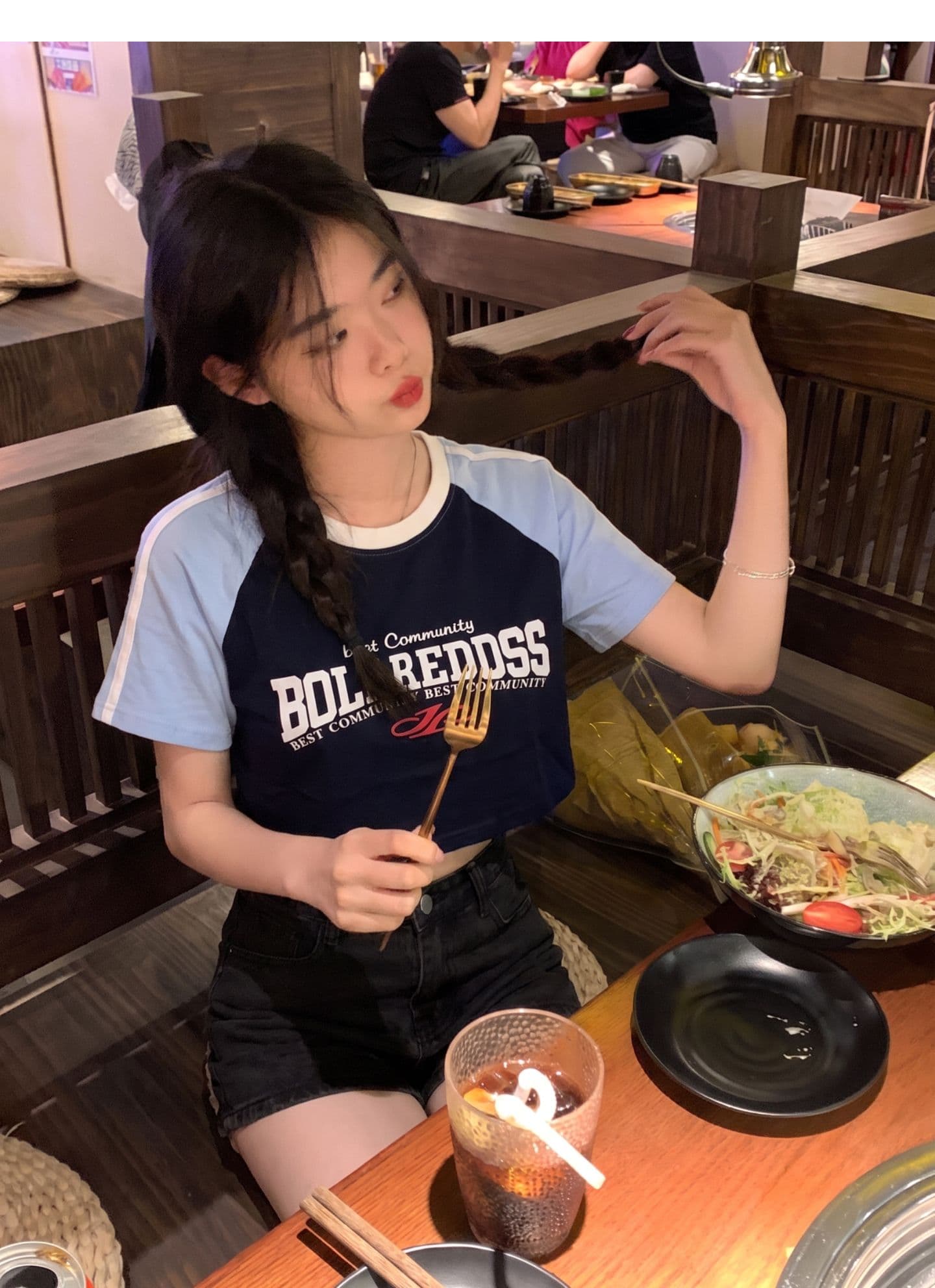 광저우 원단 원본 원단 아메리칸 레트로 알파벳 프린트 삽입 어깨 소매 반팔 여름 작은 키 맨위 상세 이미지 8