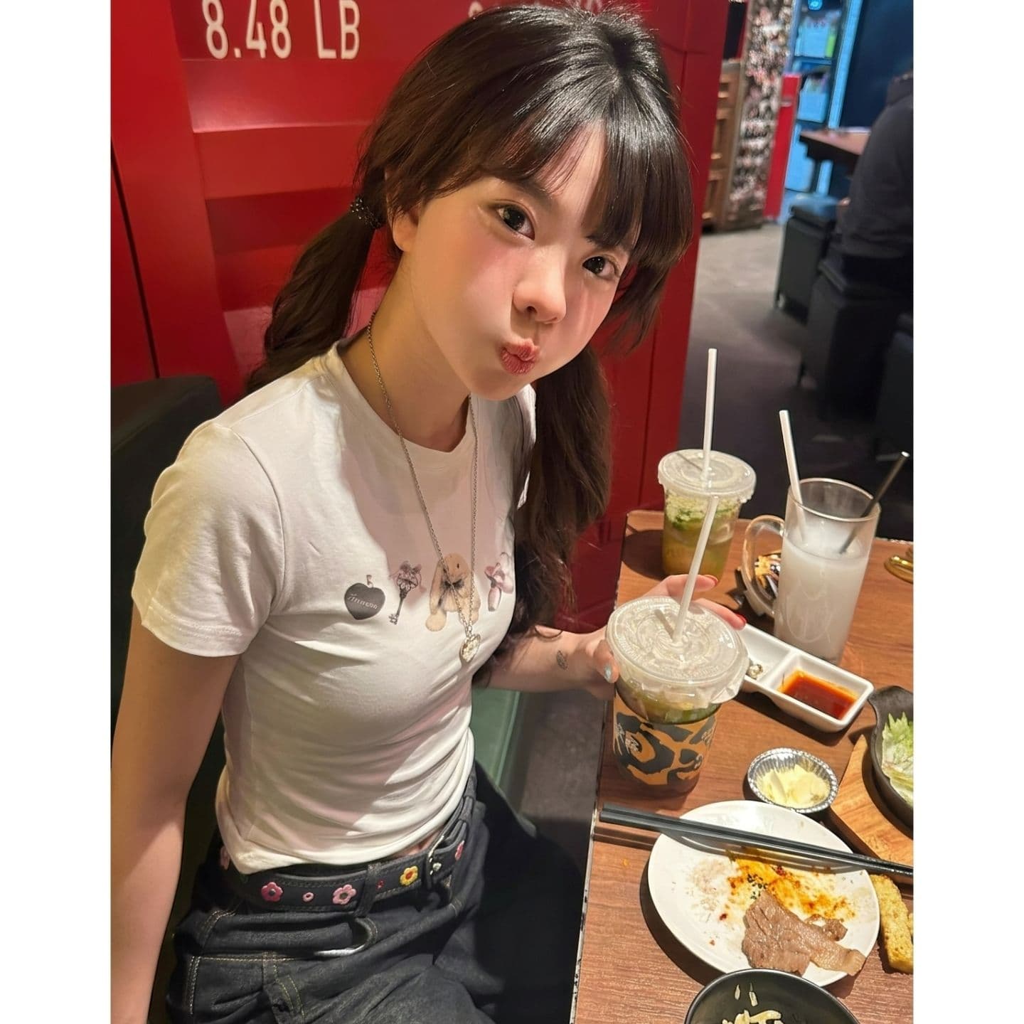 광저우 원단 원본 원단 디지털 직분사 만화 토끼 프린트 반팔 여름 작은 키 맨위 이미지 2