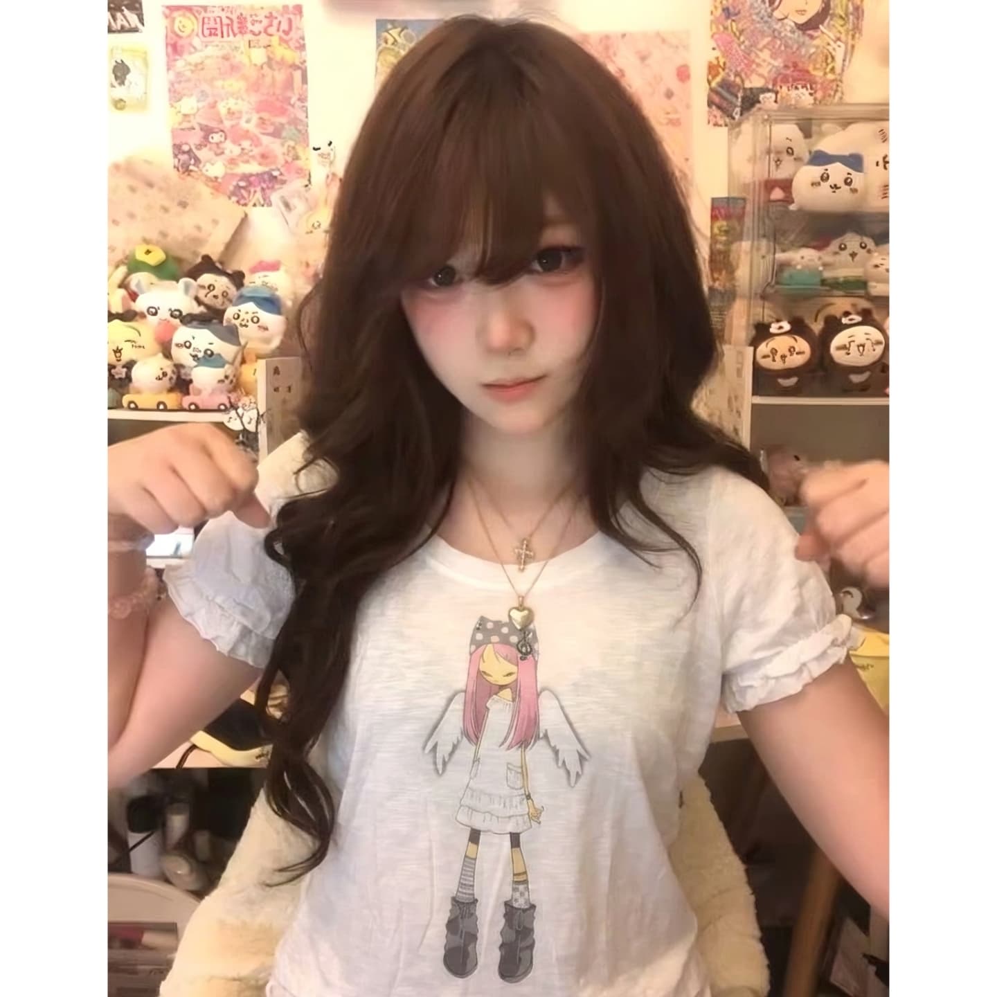 광저우 원단 대나무 마디 면 거품 소매 디지털 직분사 거품 소매 얇은 스타일 마이크로 ~을 통해 만화 반팔 맨위 상세 이미지 3