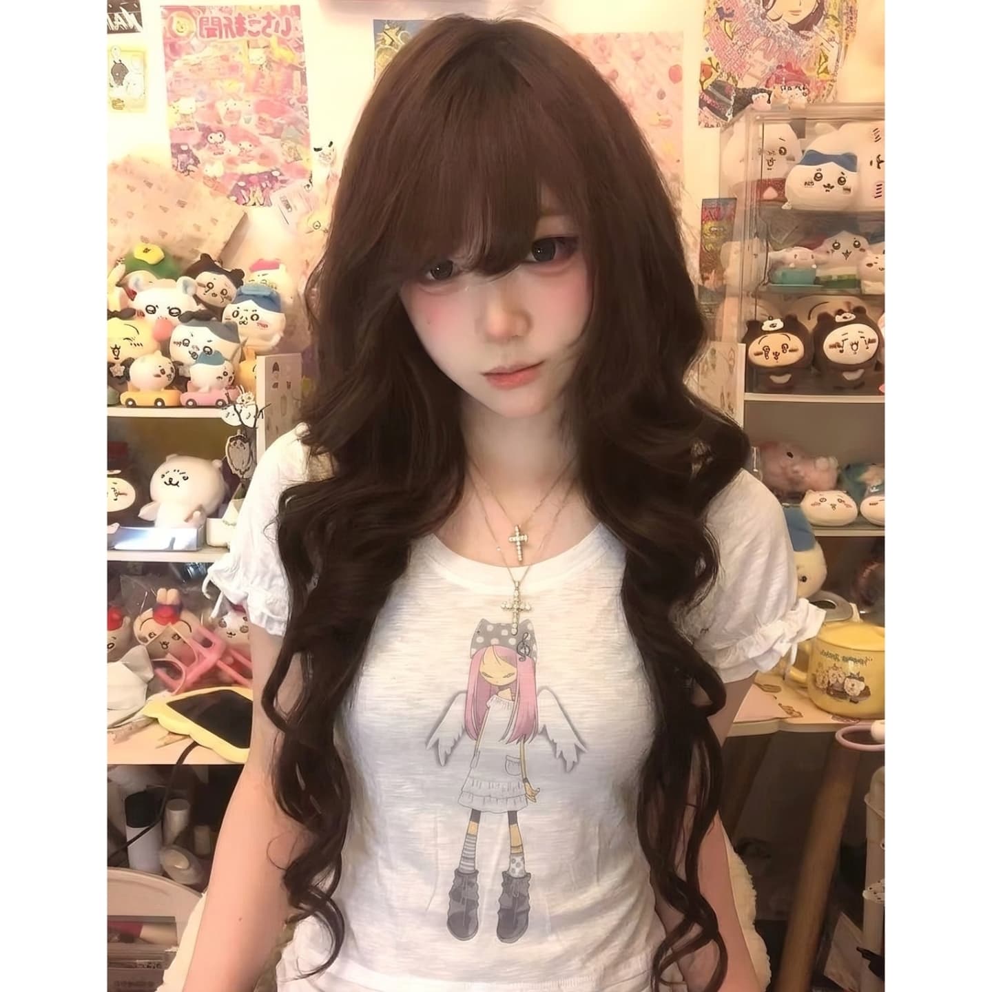 광저우 원단 대나무 마디 면 거품 소매 디지털 직분사 거품 소매 얇은 스타일 마이크로 ~을 통해 만화 반팔 맨위 상세 이미지 4