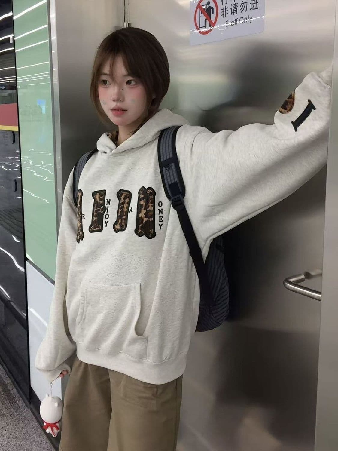 얇은 스타일 털이 있는 원본 솜씨 순수한 Mianhua 면 복합 후드티 여성 상세 이미지 4