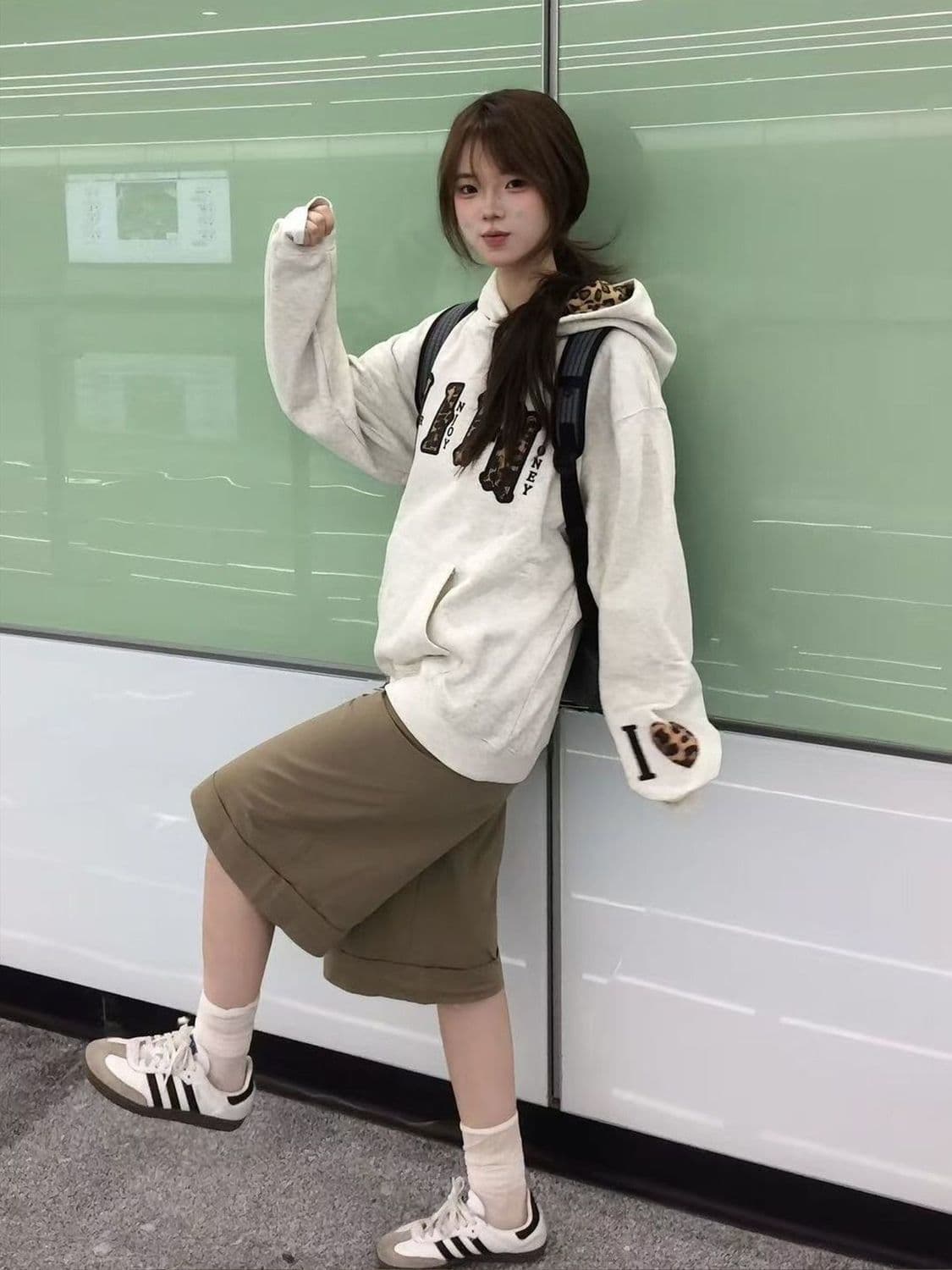 얇은 스타일 털이 있는 원본 솜씨 순수한 Mianhua 면 복합 후드티 여성 상세 이미지 5
