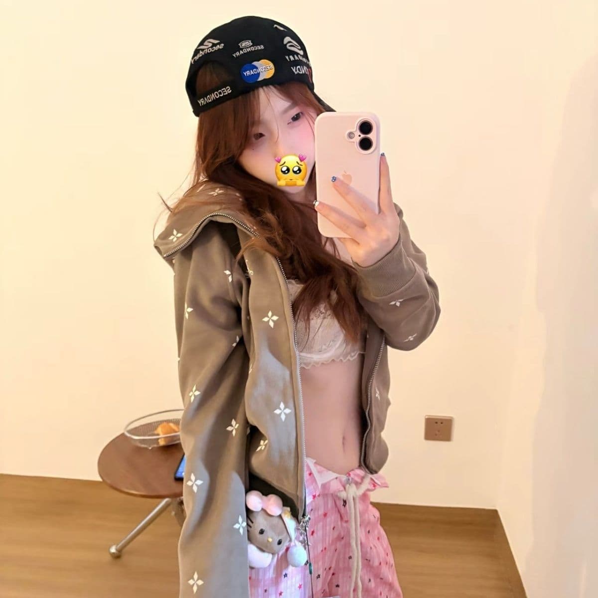 얇은 스타일 순수한 Mianhua 면 복합 후드티 여성 이미지 2
