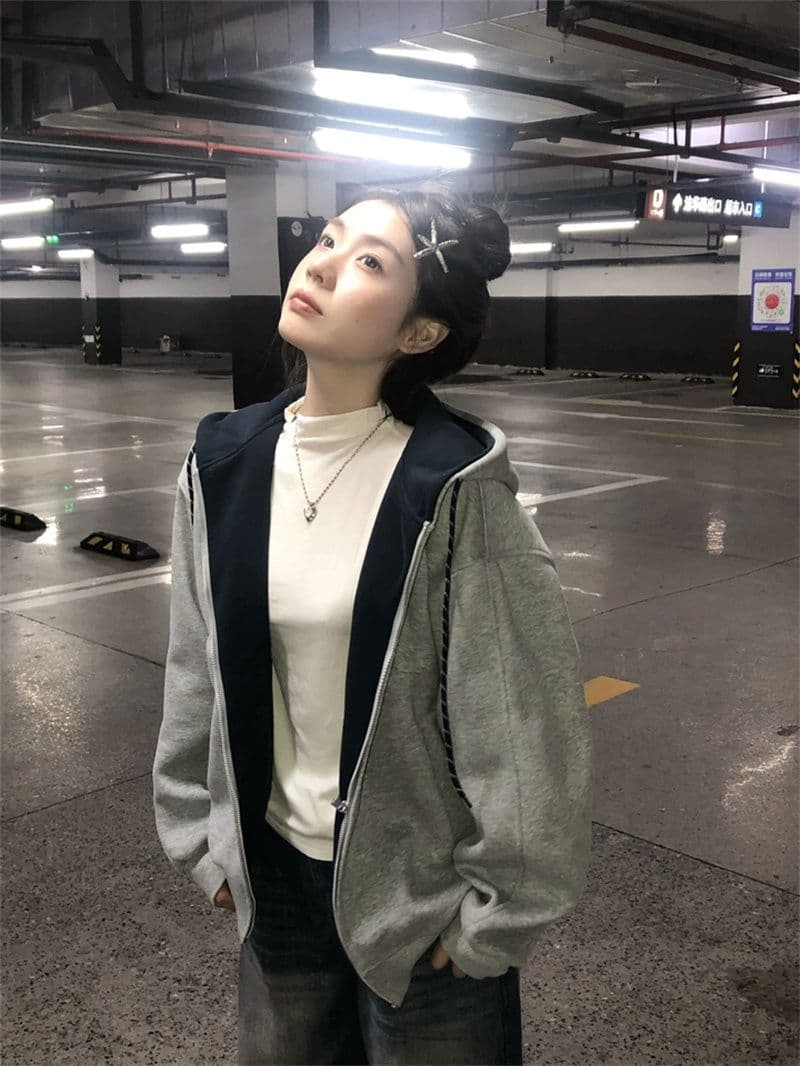 얇은 스타일 털이 있는 원본 것 순수한 Mianhua 면 복합 후드 티 스웨터 여성