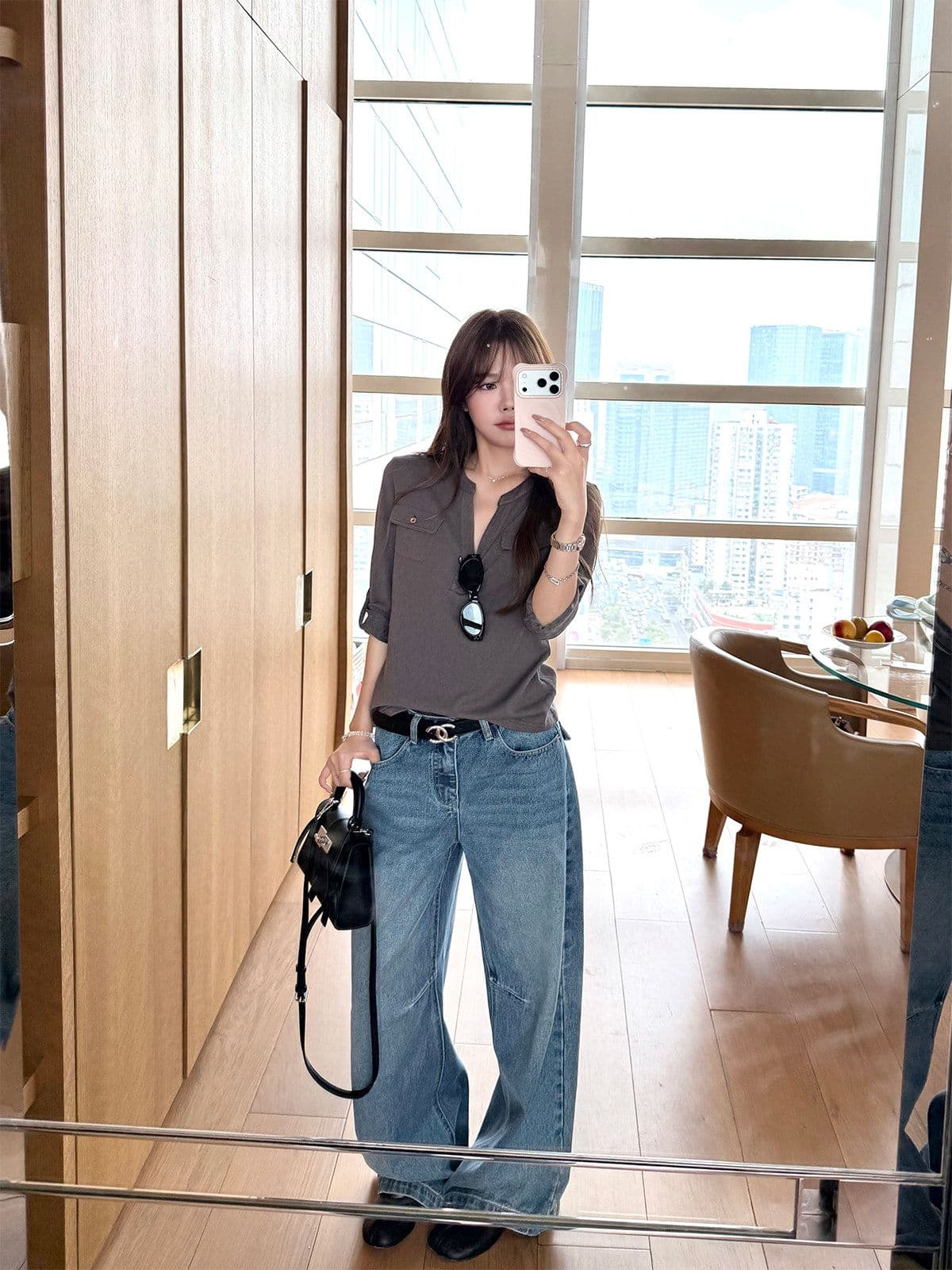 눈꽃 면 느슨함 basic 현재 문제 chao 사랑 높음 비율 부드럽다 면 편안함 통기성 중간 소매 티셔츠 여성 상세 이미지 18