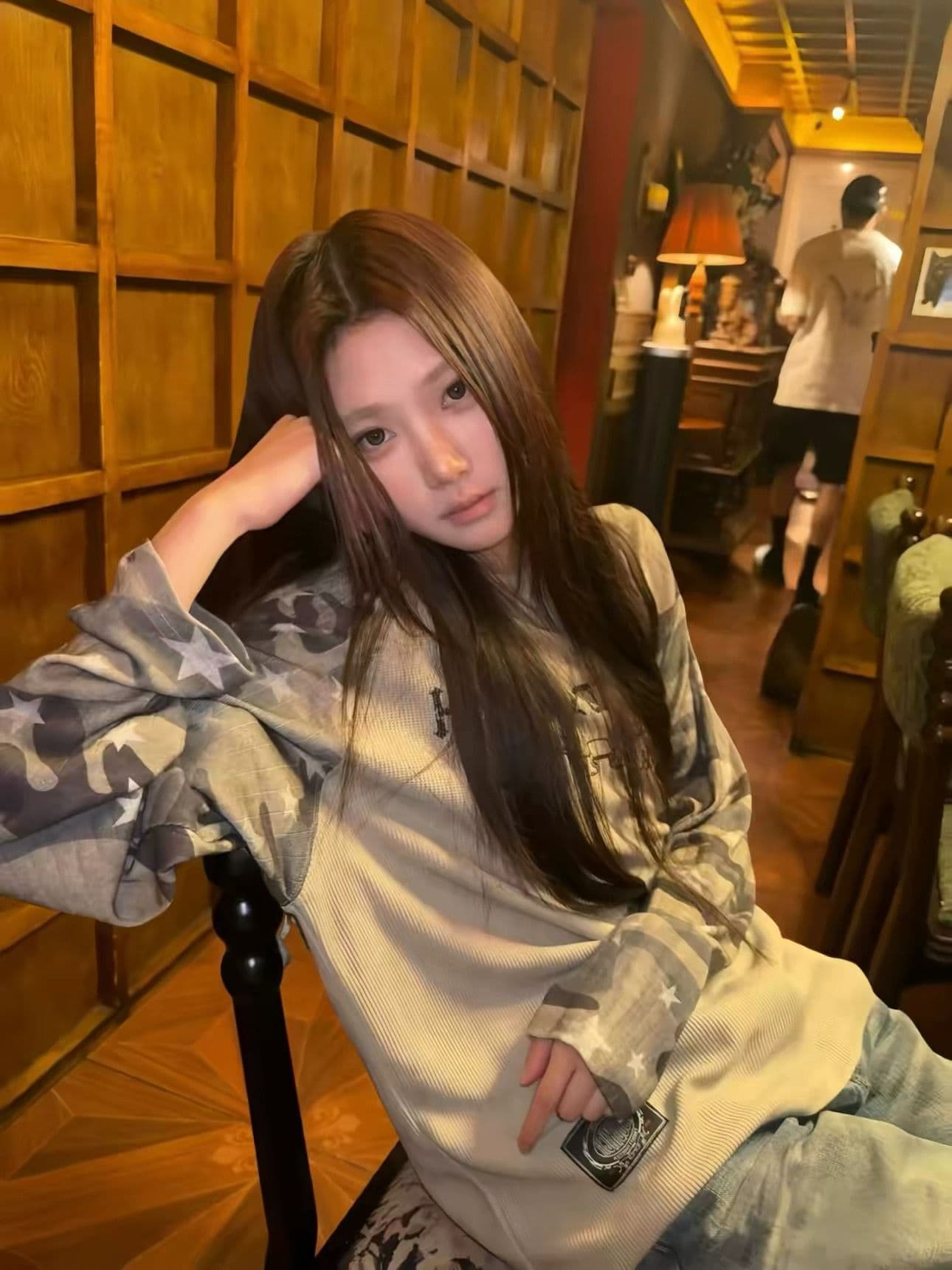 65 35 후아 남편 그리드 250그램 긴팔 티셔츠 여성 상세 이미지 2