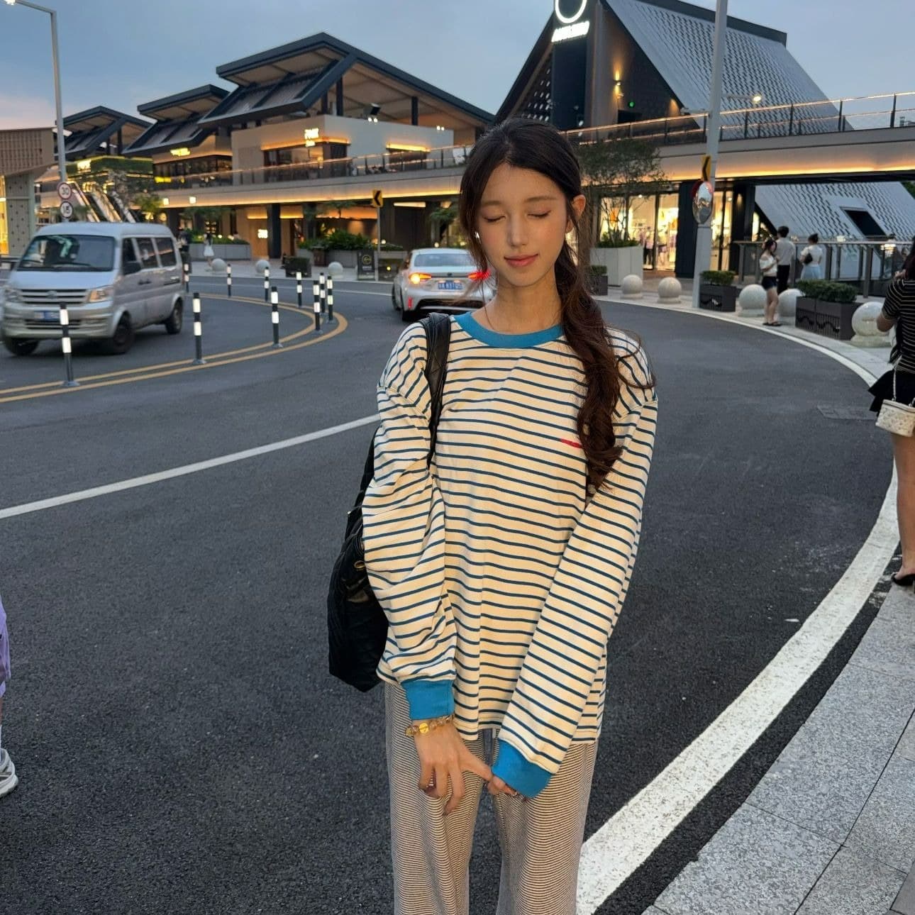 원본 솜씨 광저우 원본 원단 긴팔 티셔츠 여성 이미지 5
