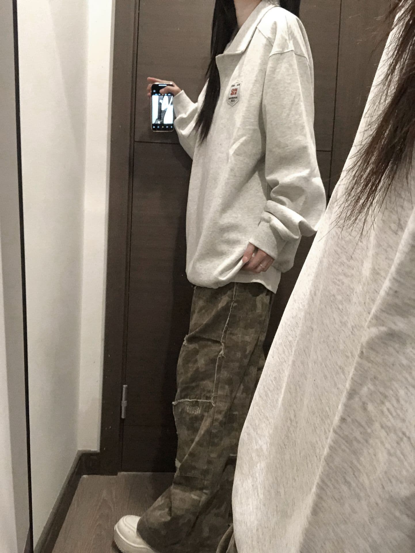 얇은 스타일 원본 압력 라인 자수 밑단 펌프 로프 순수한 Mianhua 면 복합 polo 후드티 이미지 4