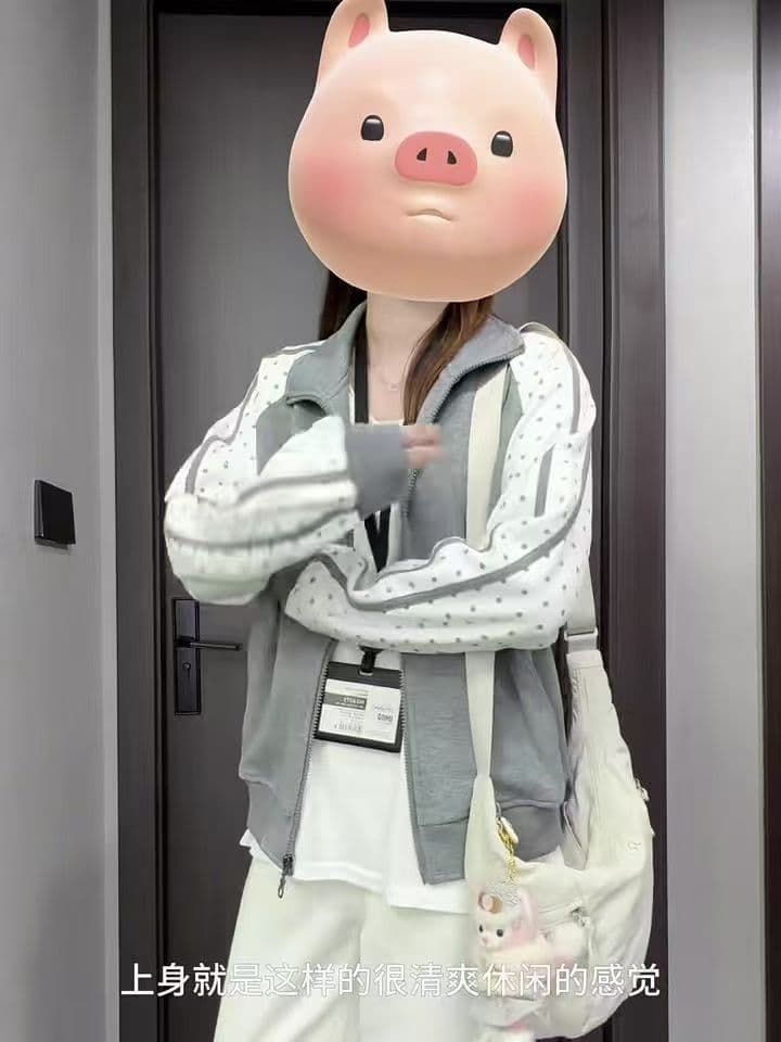 얇은 스타일 털이 있는 클립 칼라 것 자수 순수한 Mianhua 면 복합 지퍼 후드티 여성 상세 이미지 1