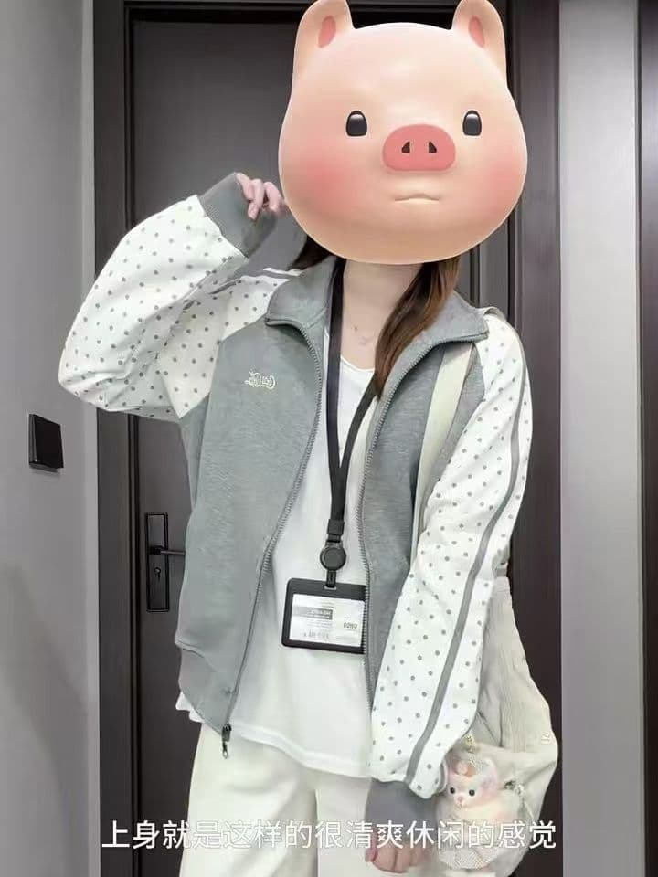 얇은 스타일 털이 있는 클립 칼라 것 자수 순수한 Mianhua 면 복합 지퍼 후드티 여성 상세 이미지 3