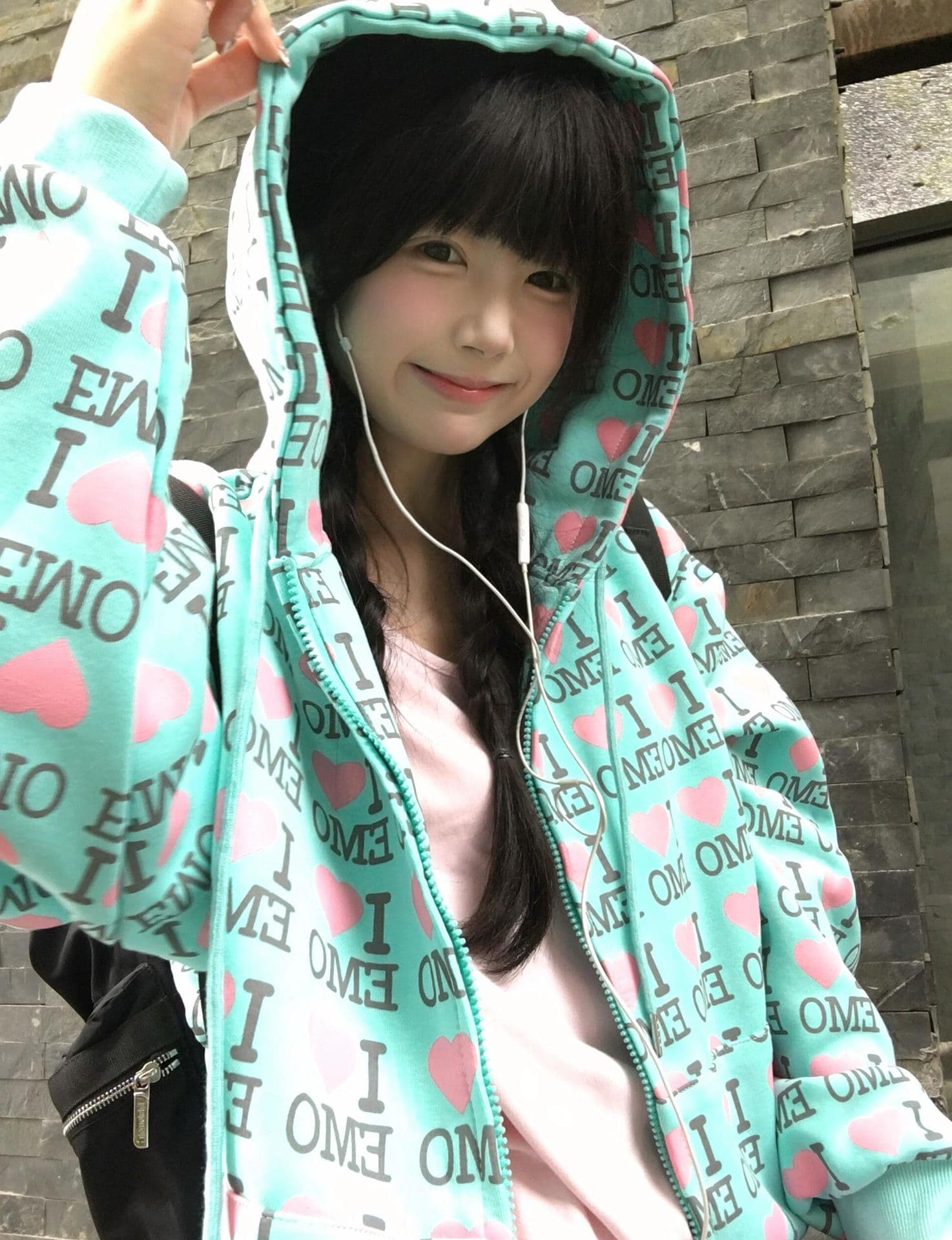 얇은 스타일 원본 크기 인사이드 펌프 이후 패키지 칼라 순수한 Mianhua 면 복합 후드티 여성 이미지 3
