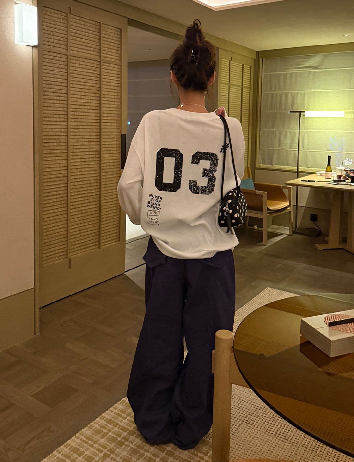 원본 솜씨 6535 후아 남편 그리드 250그램 긴팔 티셔츠 여성 상세 이미지 6