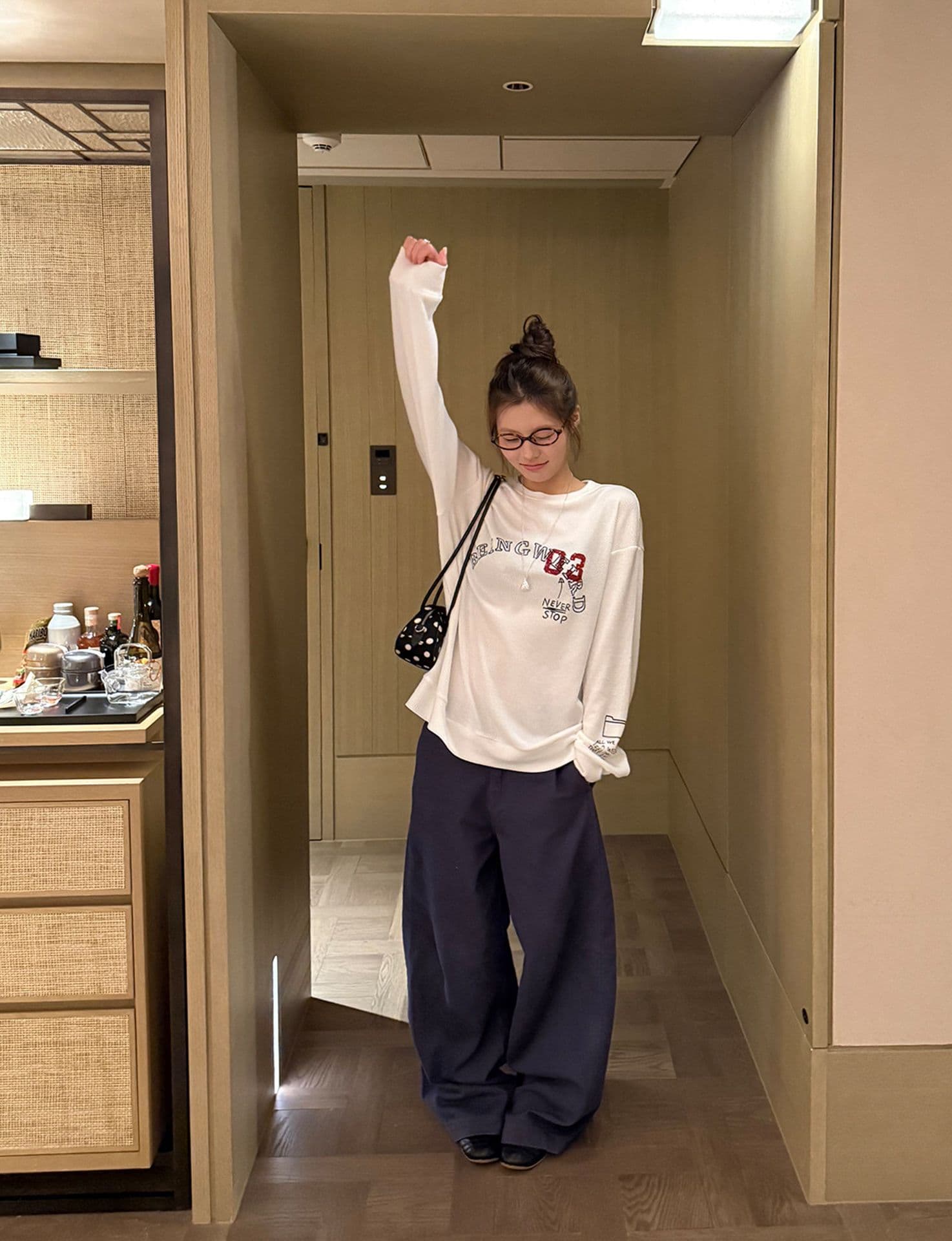 원본 솜씨 6535 후아 남편 그리드 250그램 긴팔 티셔츠 여성 상세 이미지 7