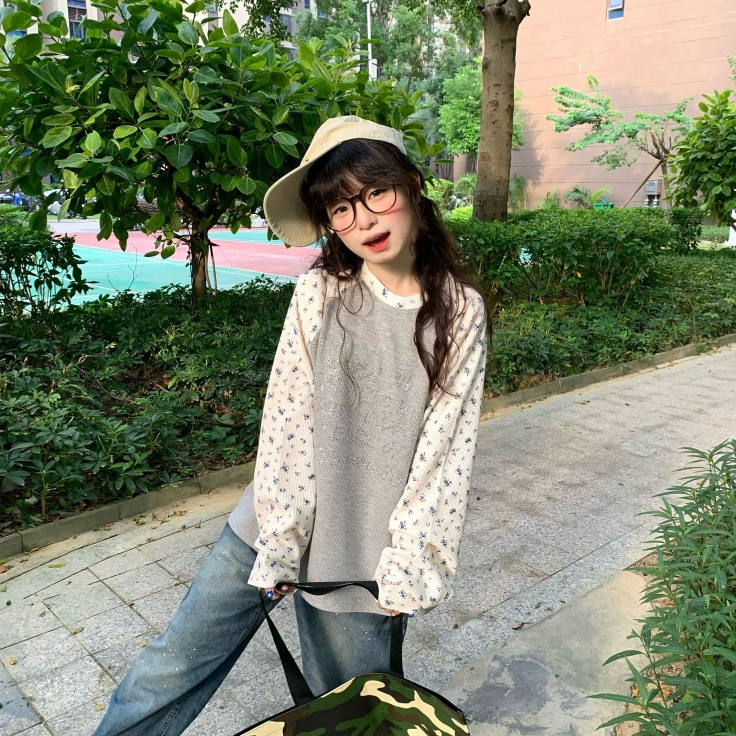 원본 솜씨 6535 후아 남편 그리드 250그램 긴팔 티셔츠 여성 이미지 5