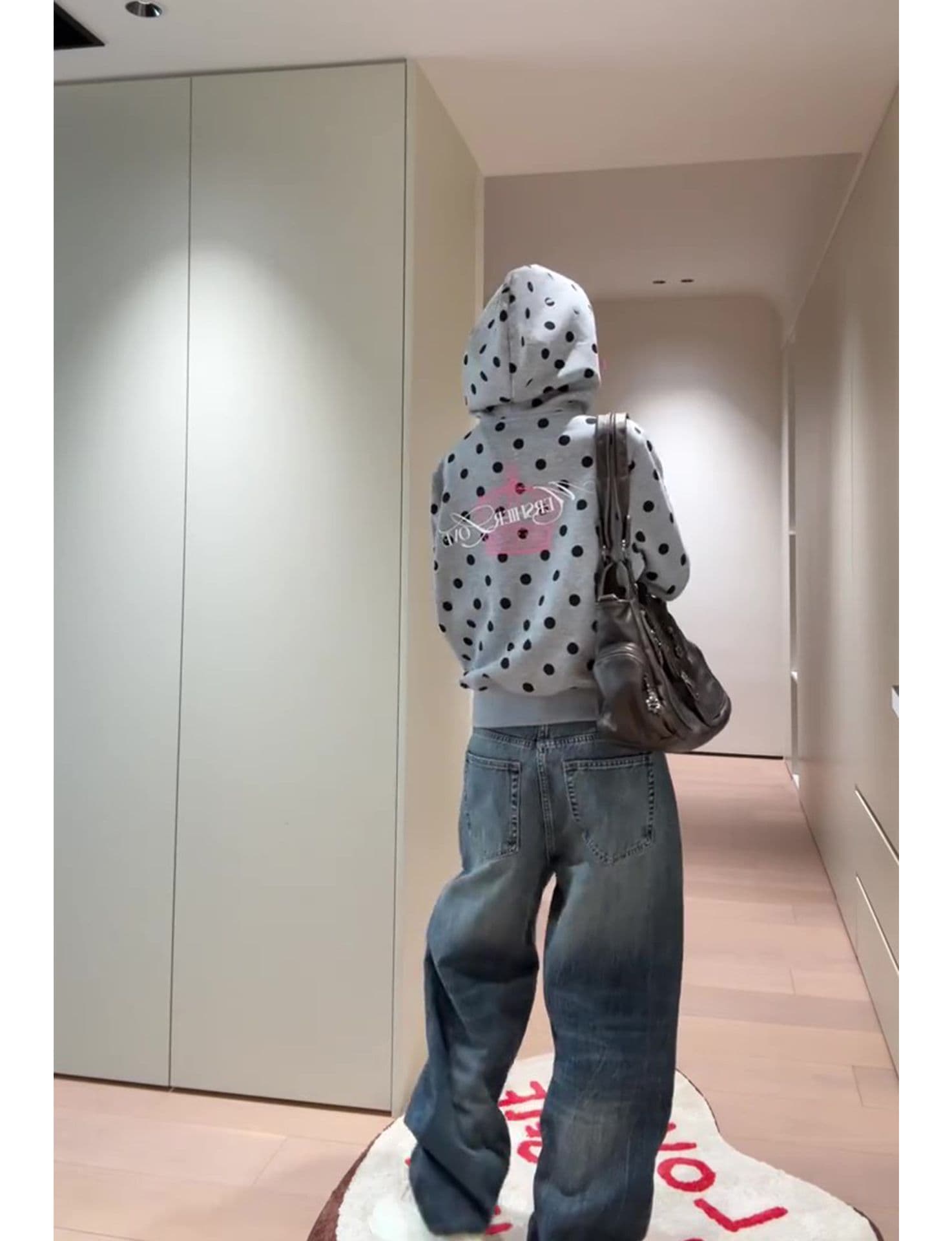 얇은 스타일 원본 대 지퍼 전후 자수 이후 패키지 칼라 순수한 Mianhua 면 복합 후드티 여성 상세 이미지 9