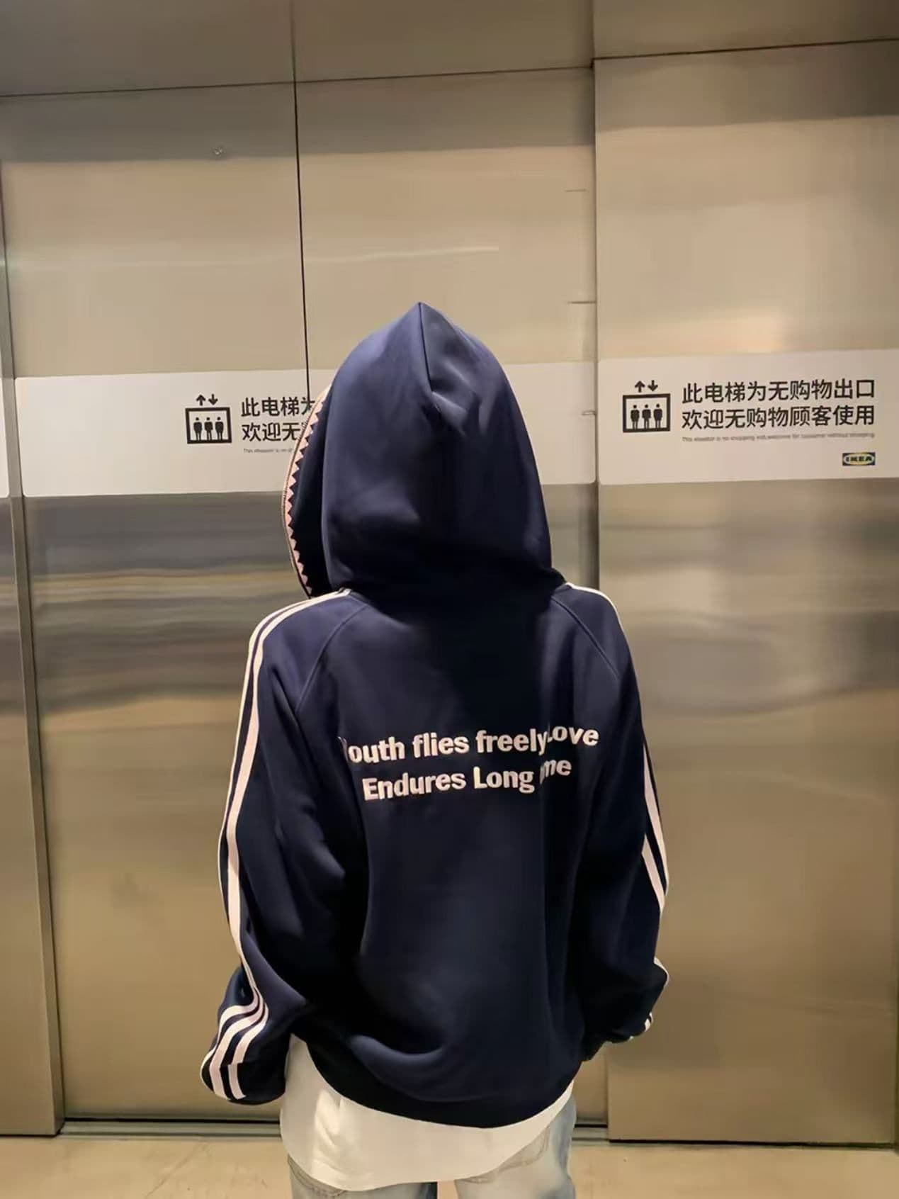 얇은 스타일 원본 인사이드 그리기 전후 자수 주문 표준 순수한 Mianhua 면 복합 후드 티 스웨터 여성 상세 이미지 3