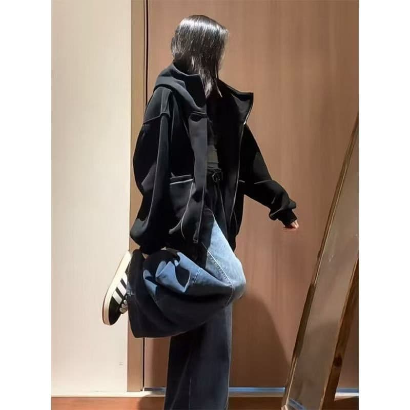 얇은 스타일 털이 있는 인사이드 펌프 이후 패키지 칼라 순수한 Mianhua 면 복합 후드티 여성 이미지 4