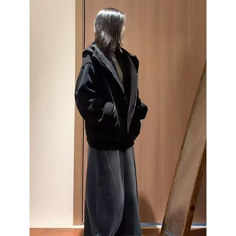 얇은 스타일 털이 있는 인사이드 펌프 이후 패키지 칼라 순수한 Mianhua 면 복합 후드티 여성 상세 이미지 4