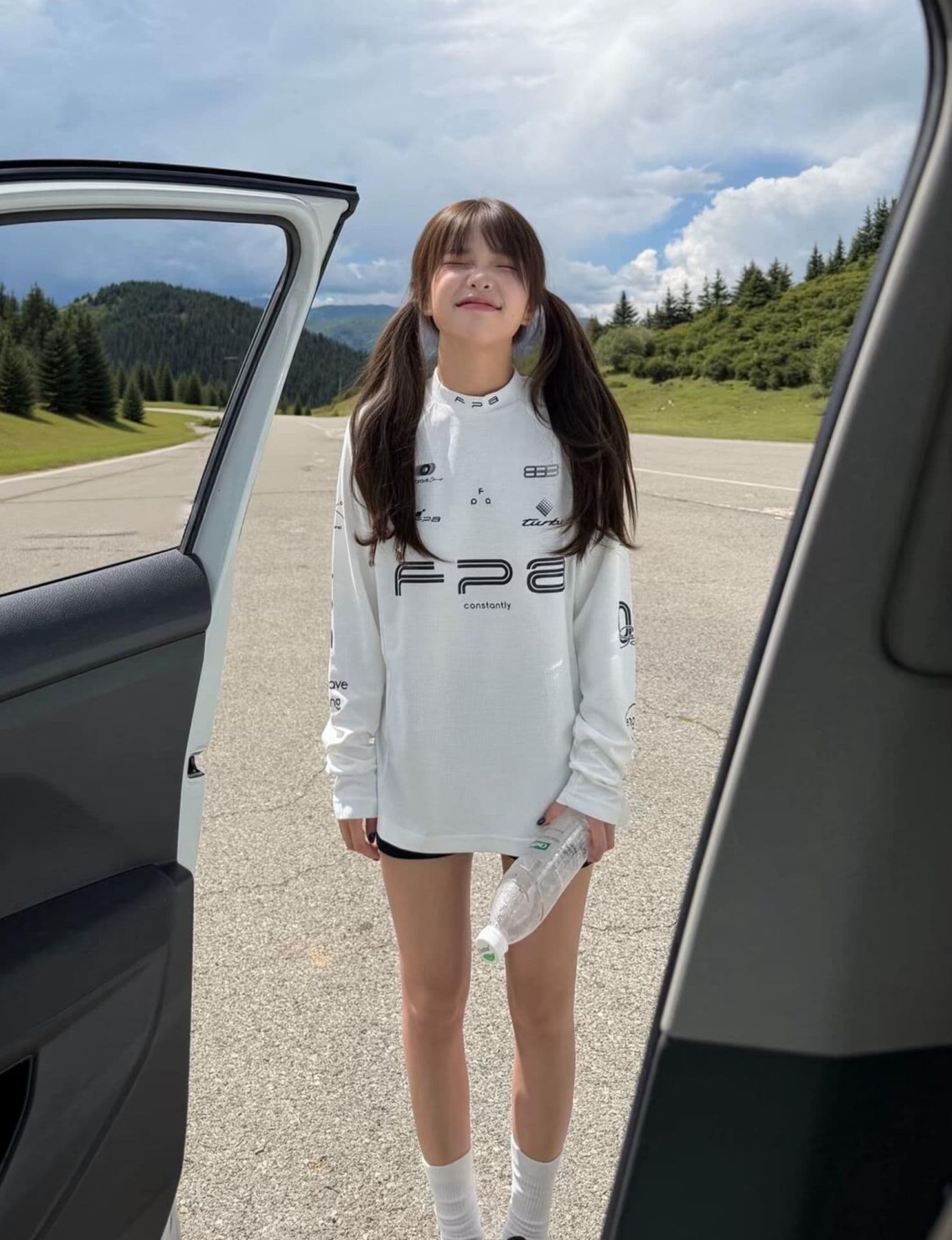 전체 프린트 광저우 원본 원단 긴팔 티셔츠 여성 상세 이미지 11