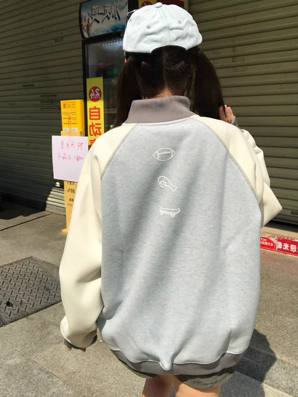 얇은 스타일 원본 공예 포밍 광저우 원본 원단 순수한 Mianhua 면 복합 후드티 여성 이미지 4