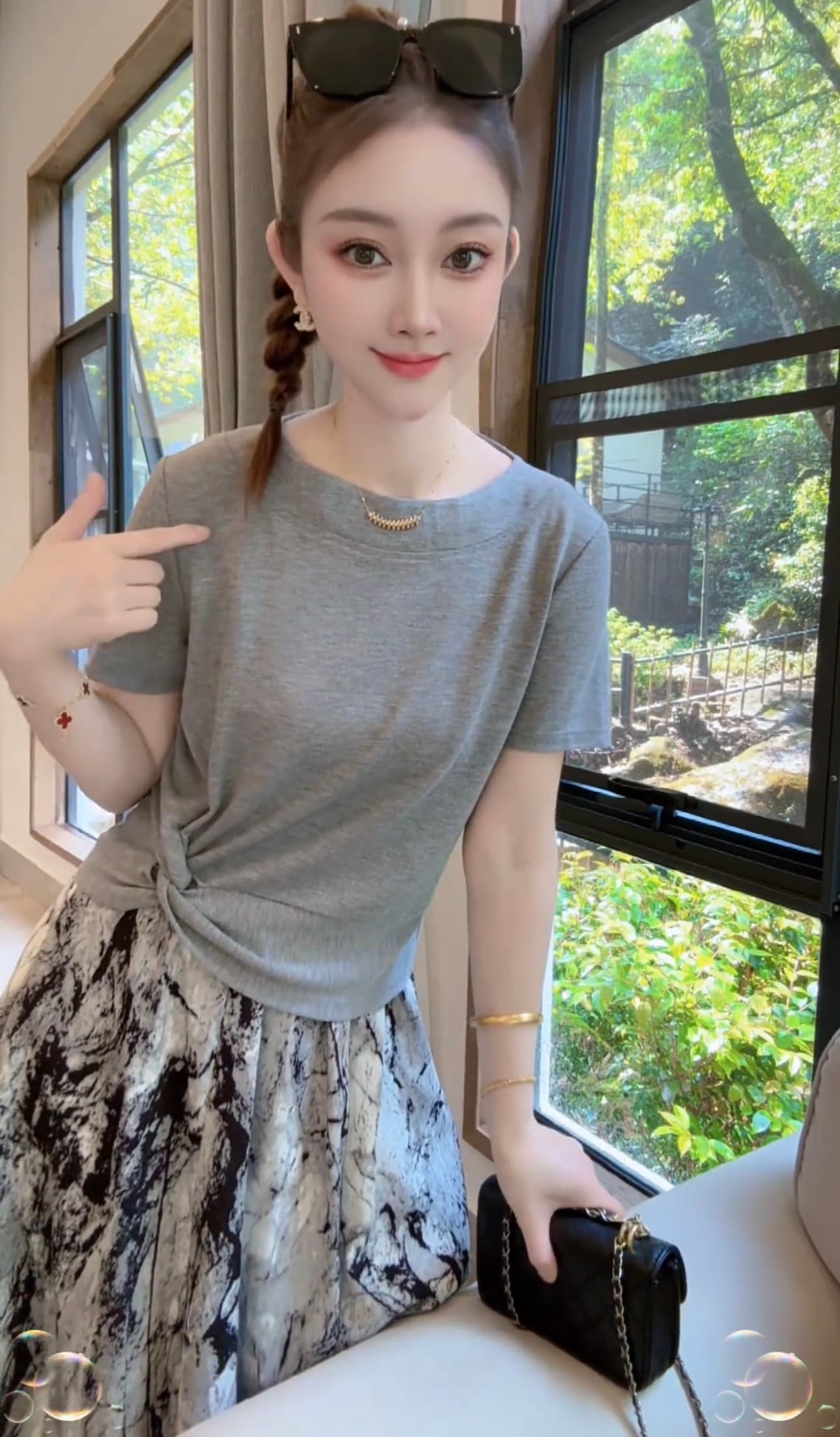 둘째 머리카락 콩 엄격한 선택 여름 새로운 여성 의류 슬림해 보이는 패션 익스트림 제인 단색 티셔츠 여성 dz951 상세 이미지 5