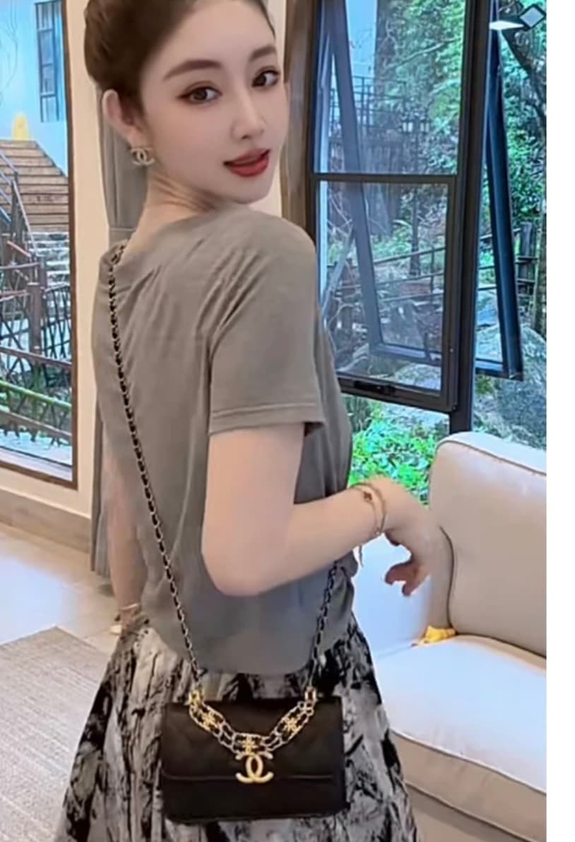 둘째 머리카락 콩 엄격한 선택 여름 새로운 여성 의류 슬림해 보이는 패션 익스트림 제인 단색 티셔츠 여성 dz951 상세 이미지 7