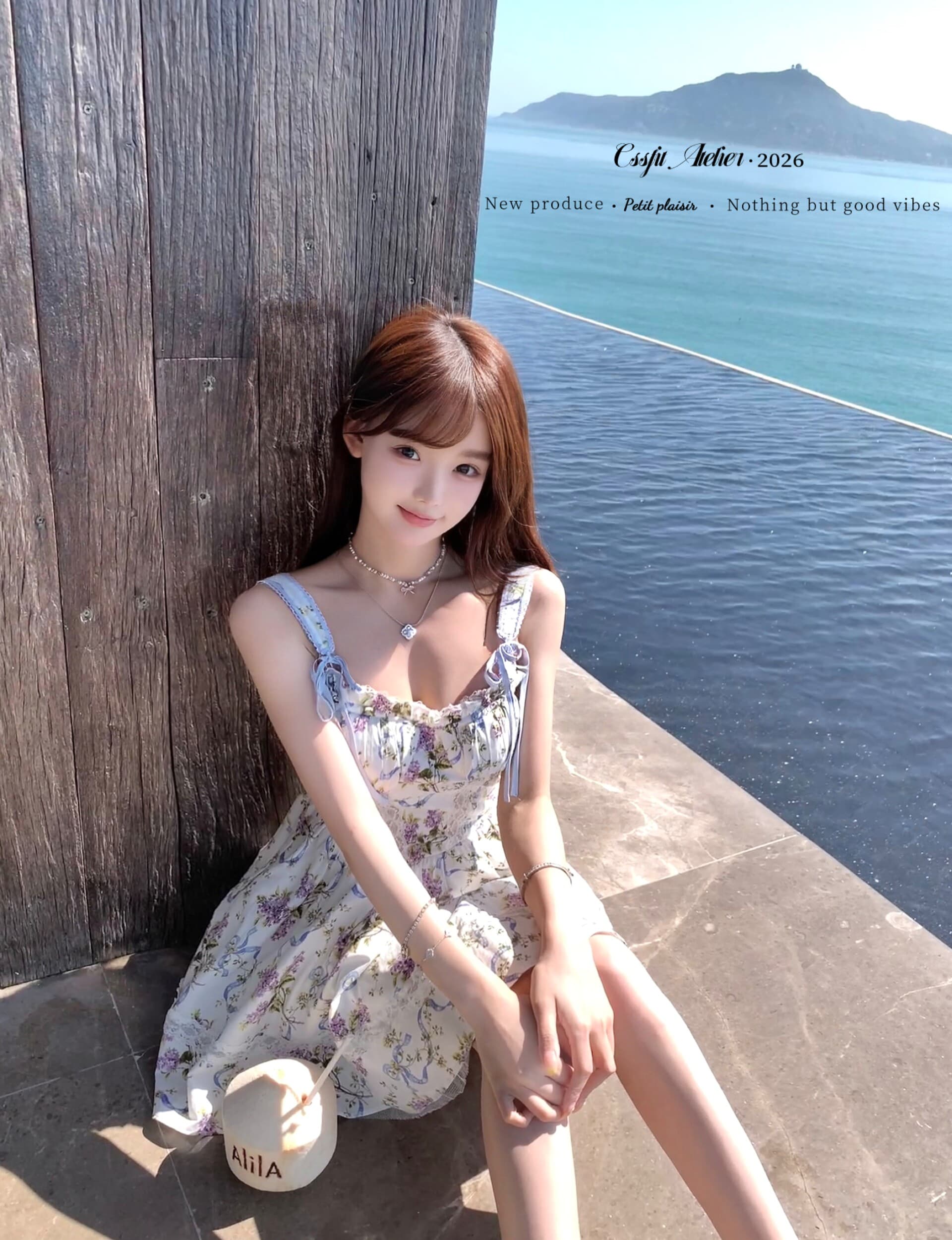 늦게 우산 우산 26 ss 정원 크루즈 houseof 꽃무늬 슬립 드레스 둘 색상 입력 디자인 센스 미니 스커트 상세 이미지 25