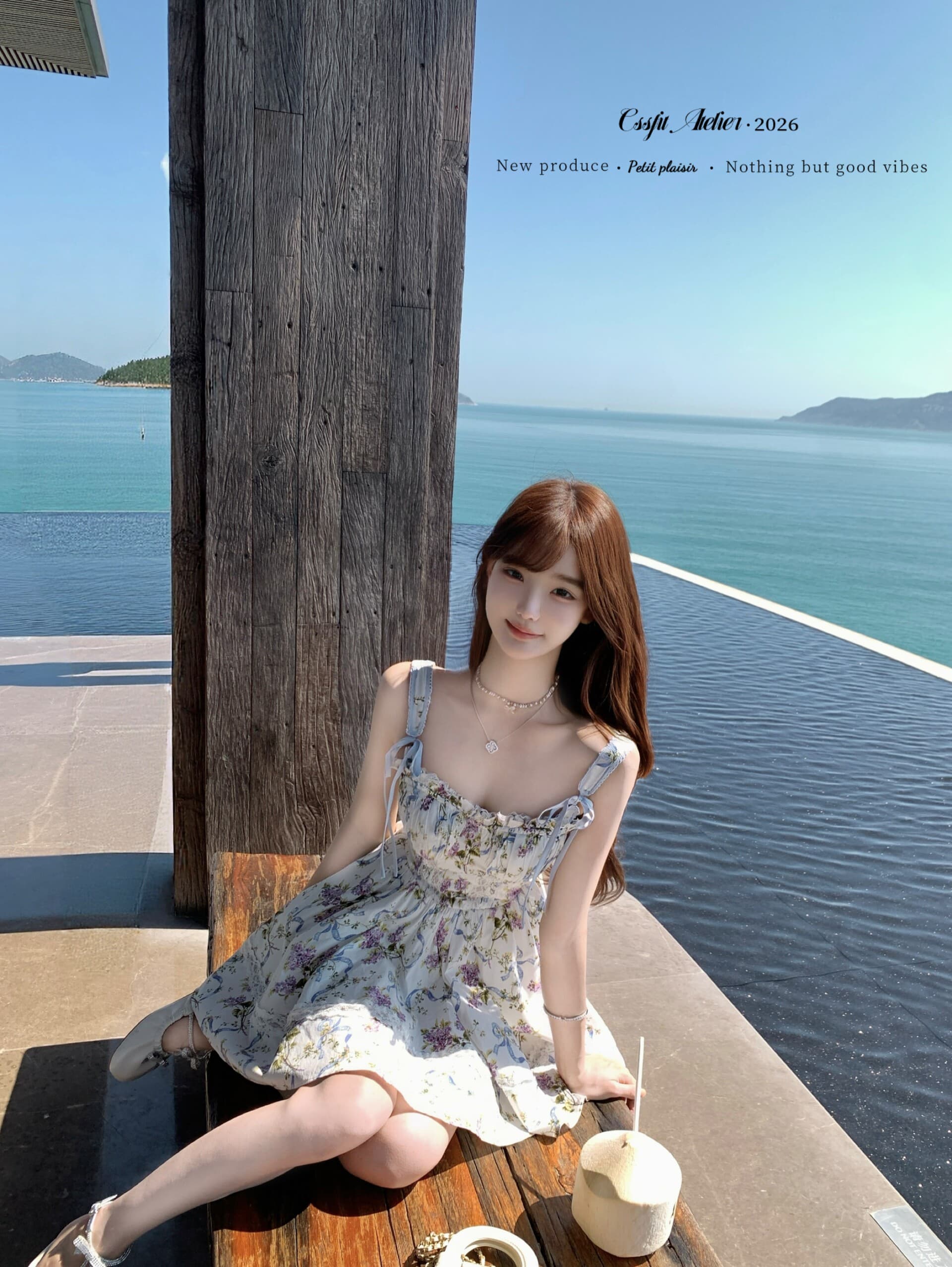 늦게 우산 우산 26 ss 정원 크루즈 houseof 꽃무늬 슬립 드레스 둘 색상 입력 디자인 센스 미니 스커트 상세 이미지 31