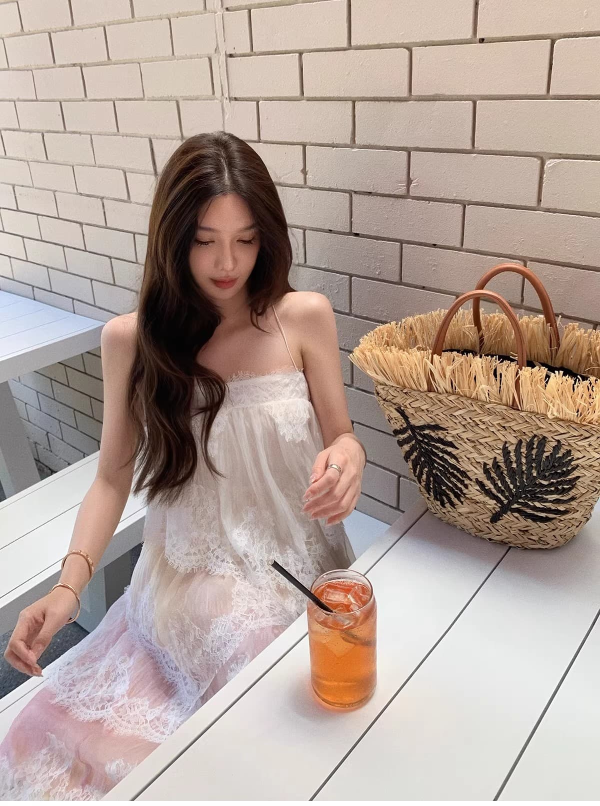 시 웨이 리앙 안개 거즈 스커트 이른 봄 슬립 여성 드레스 2026 새로운 무거운 작업 그라데이션 다중 레이어 맨위 케이크 드레스 상세 이미지 14