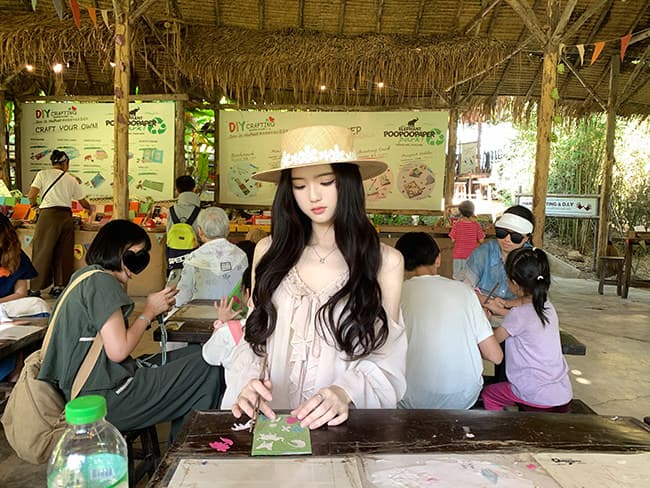 famouswang 봄 새로운 따뜻한 비취 프릴 쉬폰 부드러운 바람 오프숄더 긴팔 쉬폰 블라우스 맨위 상세 이미지 21