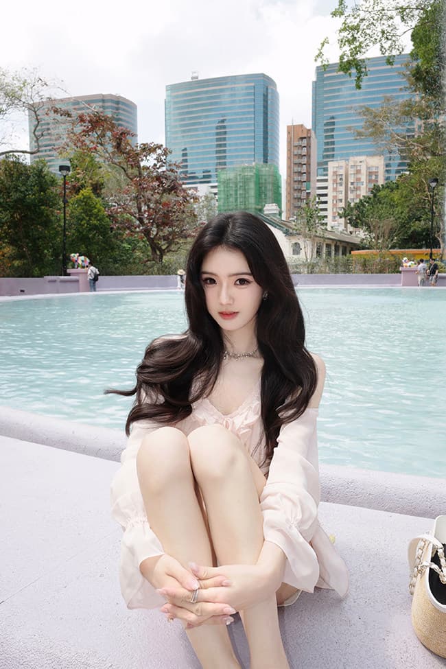 famouswang 봄 새로운 따뜻한 비취 프릴 쉬폰 부드러운 바람 오프숄더 긴팔 쉬폰 블라우스 맨위 상세 이미지 28