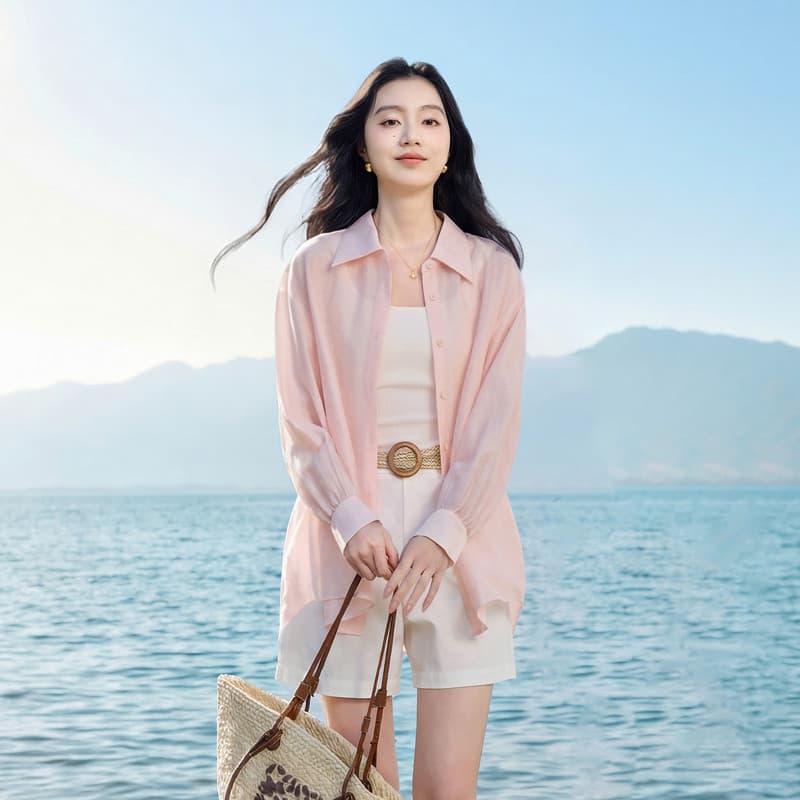 송 능가 같은 단락 6 좋은 산소 셔츠 2026 봄 여름 새로운 라이 경기 서울 셔츠 트임 여성 z 상세 이미지 6