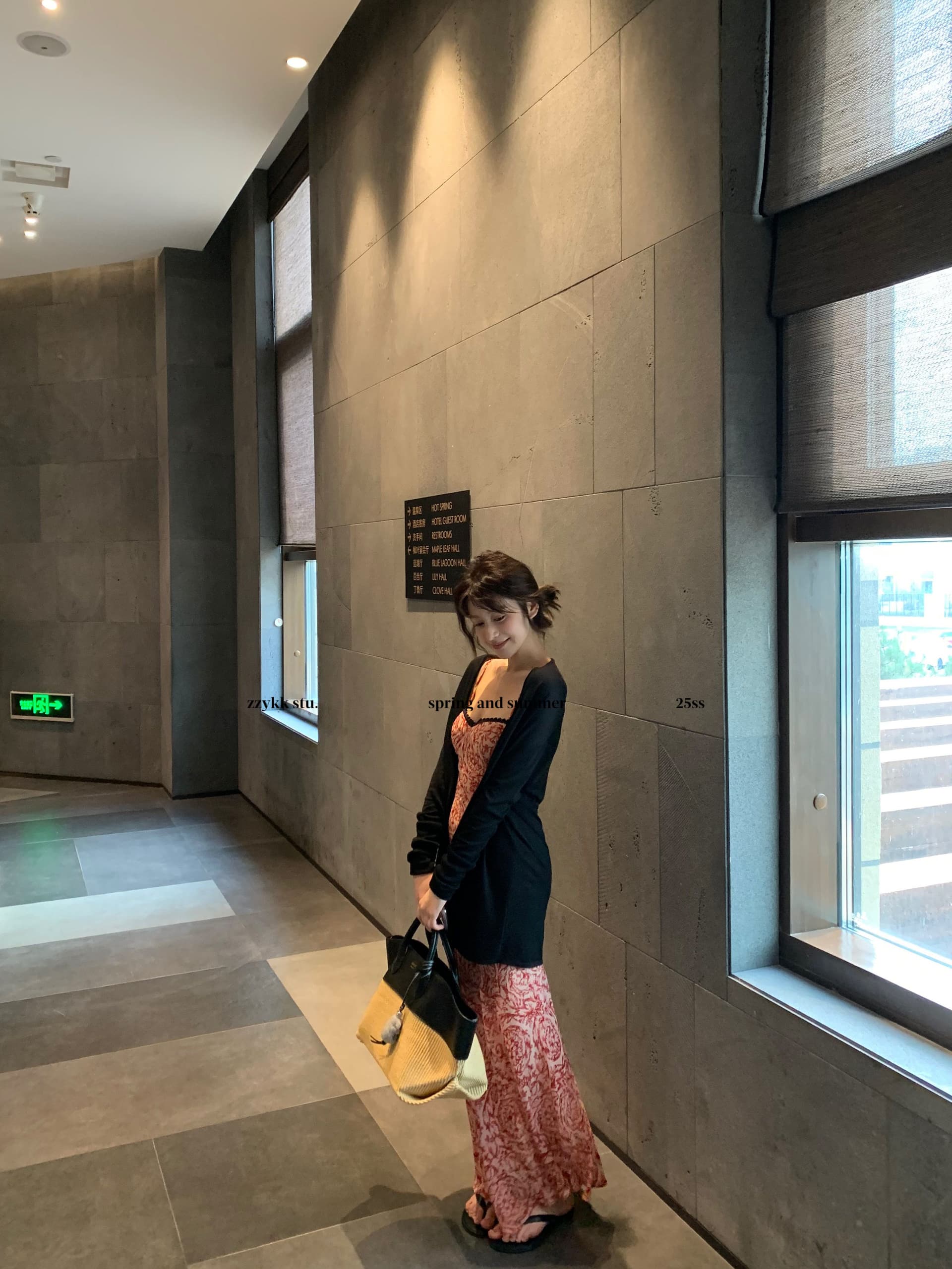 레트로 빨간색 프린트 슬립 여성 드레스 여름 레이스 조각 허리 수축 인어 꼬리 치마 순수한 욕망 타이트 스커트 롱 스커트 상세 이미지 4