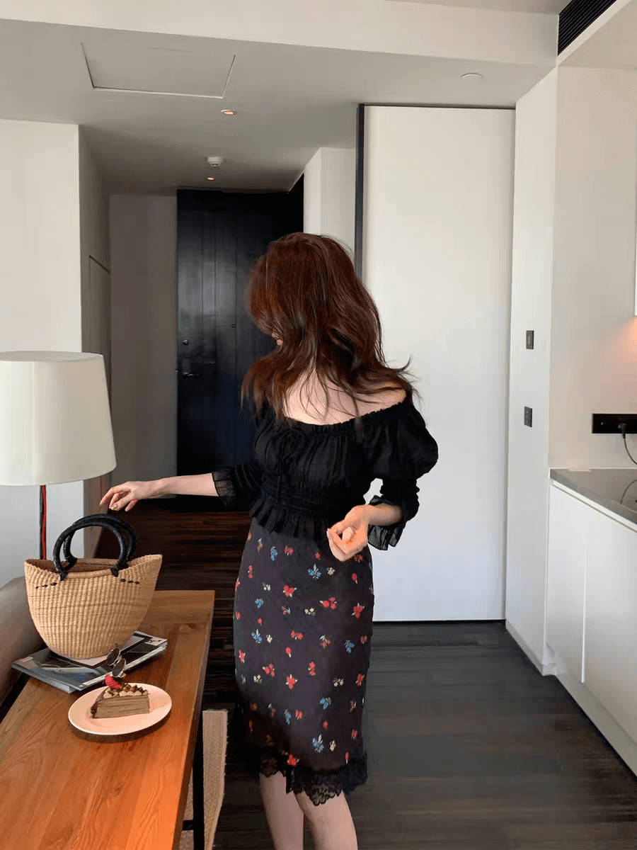 용 안녕하세요. 어린이 프랑스식 궁정 센스 거품 소매 레이스 느슨함 순수한 욕망 바람 작은 셔츠 여성 봄 여름 허리 수축 맨위 이미지 3