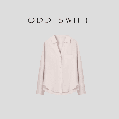 26 봄 새로운 패션 폴로 칼라 품격 다용도 루즈핏 아마 셔츠 oddz068