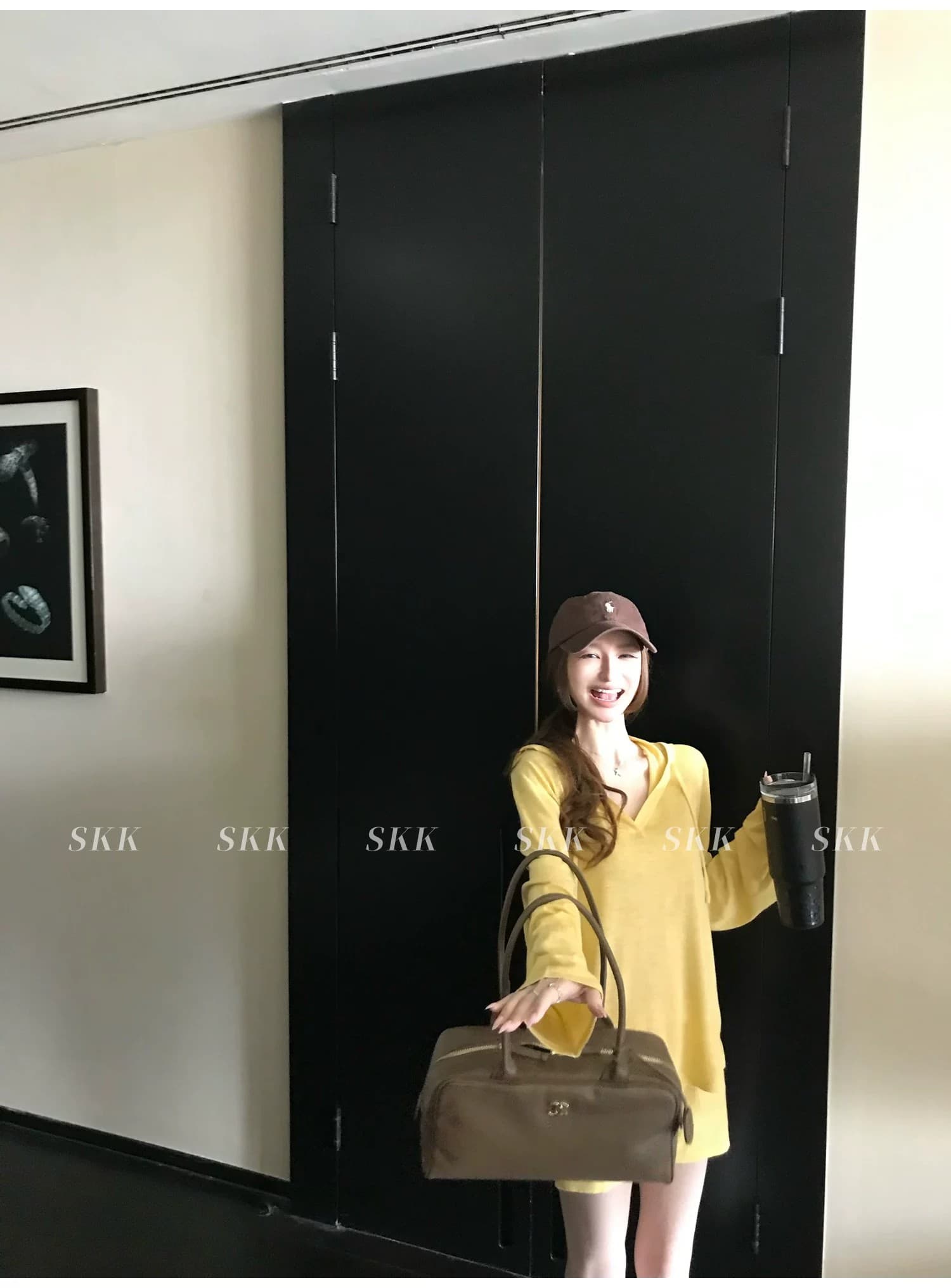 게으른 빛 산소 여름 안개 센스 작은 셔츠 48 지점 16 바늘 얇고 가벼운 아마 느긋한 후드 니트 맨위 세트 여성 상세 이미지 5