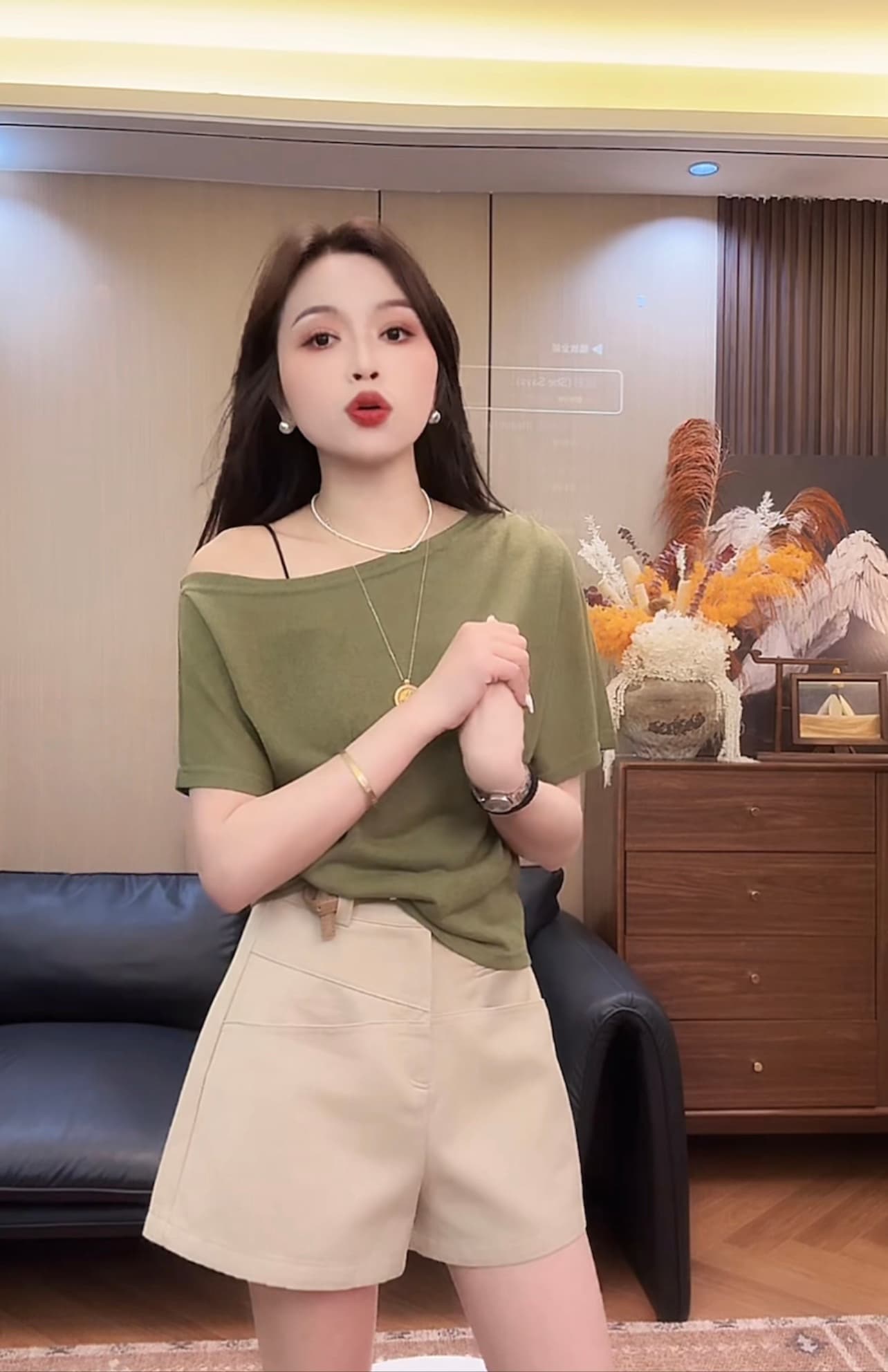 부드러운 찹쌀 한 단어 1984 여름 비스듬한 칼라 오프숄더 품격 슬림해 보이는 다용도 작은 맨위 상세 이미지 6