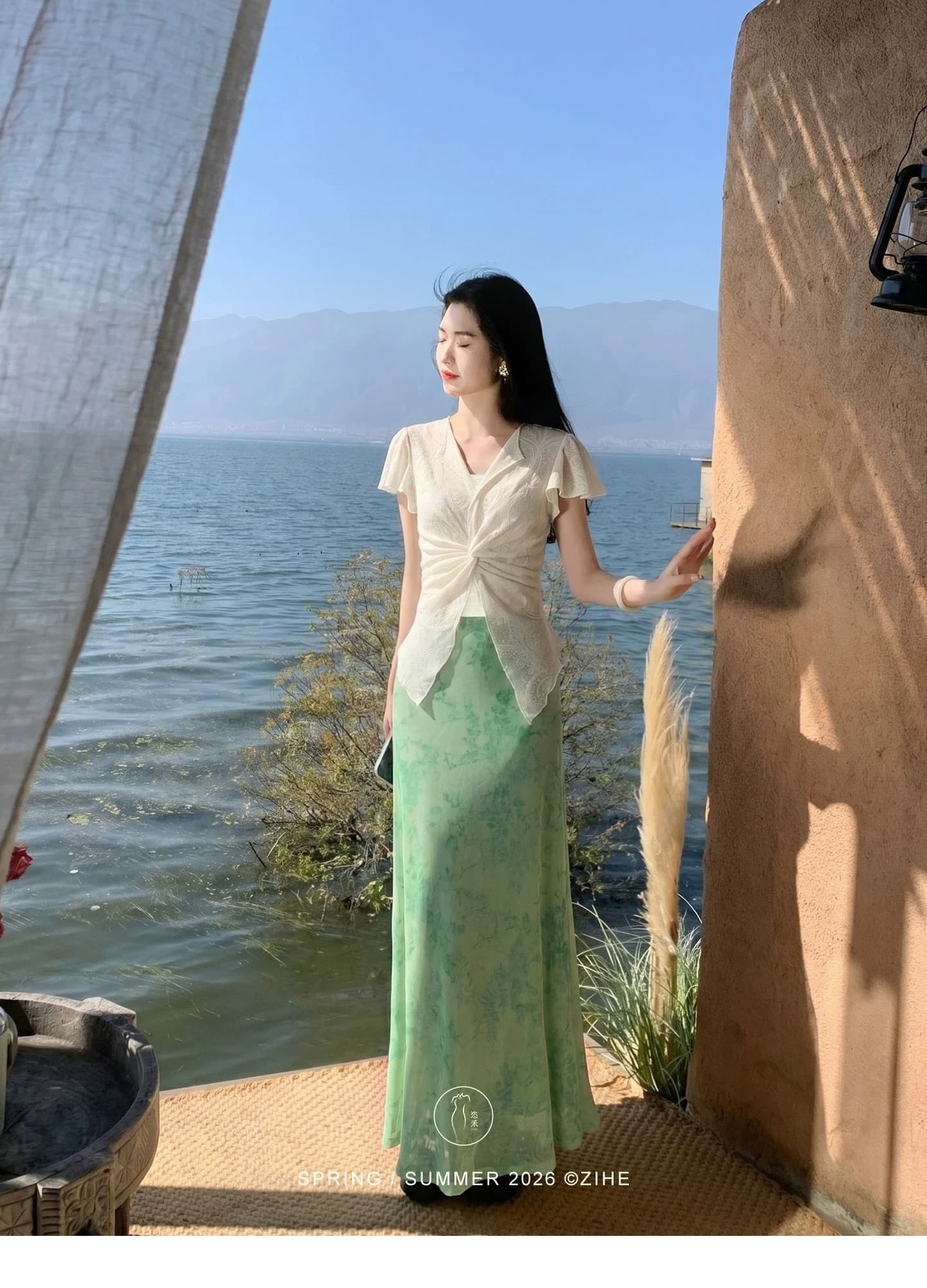 링 茜 거만한 와우 달빛 흰색 바람 요금 고유 한 아름다운 세트 드레스 여성 봄 여름 니트 몸매 가꾸기 맨위 인어 꼬리 반신 스커트 상세 이미지 16
