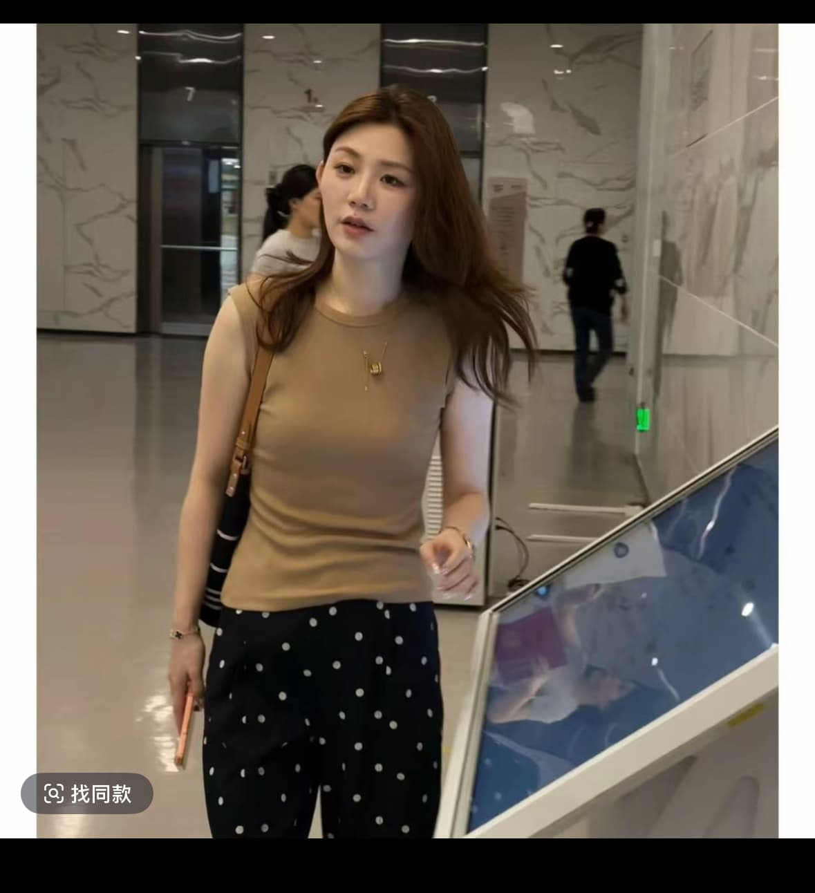 콩 추천 여름 허리밴드 도트 무늬 바지 외국 가스 루즈핏 세트 상세 이미지 1