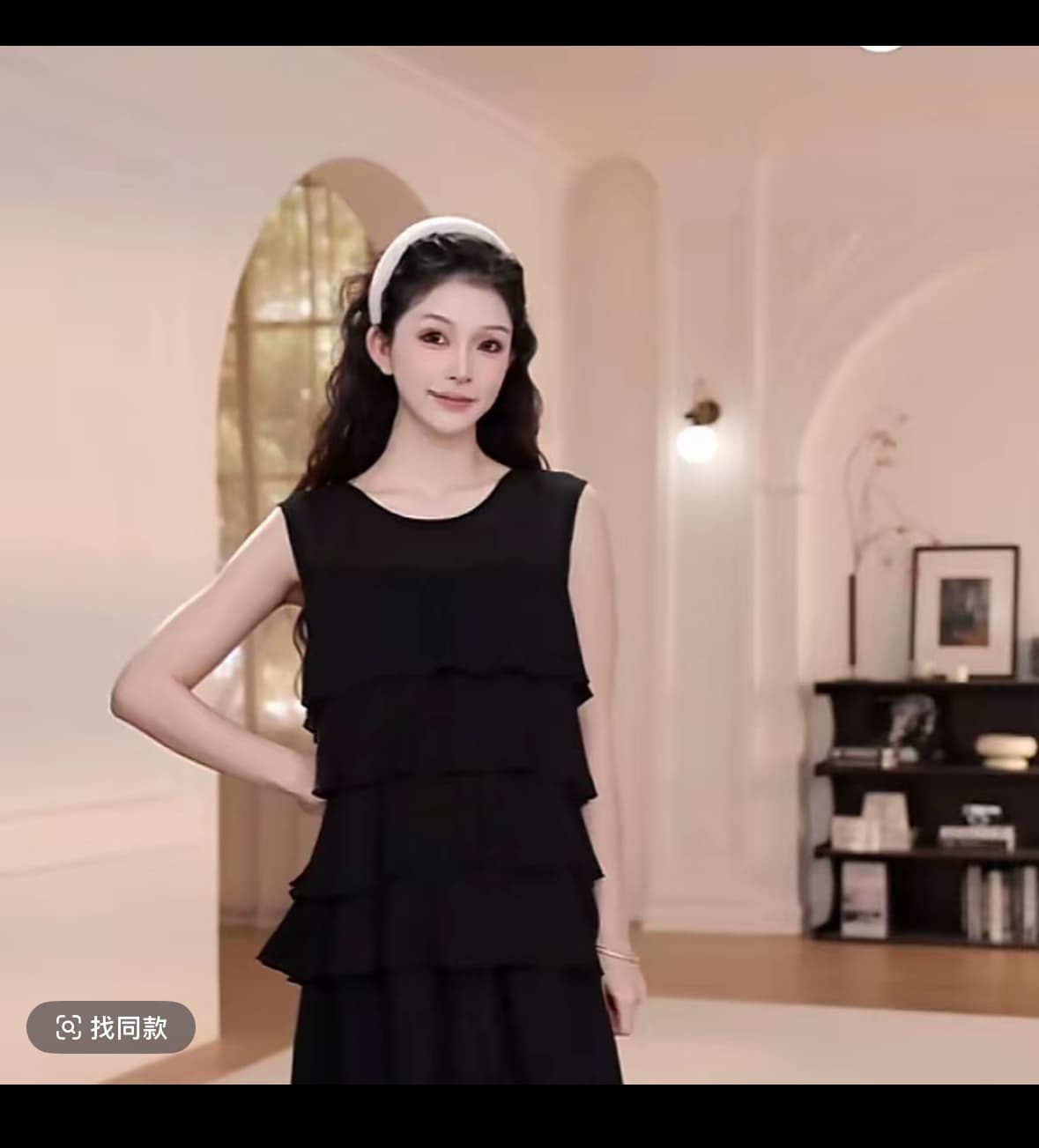 2026 여름 프랑스식 케이크 층 민소매 맨위 세트 상세 이미지 5