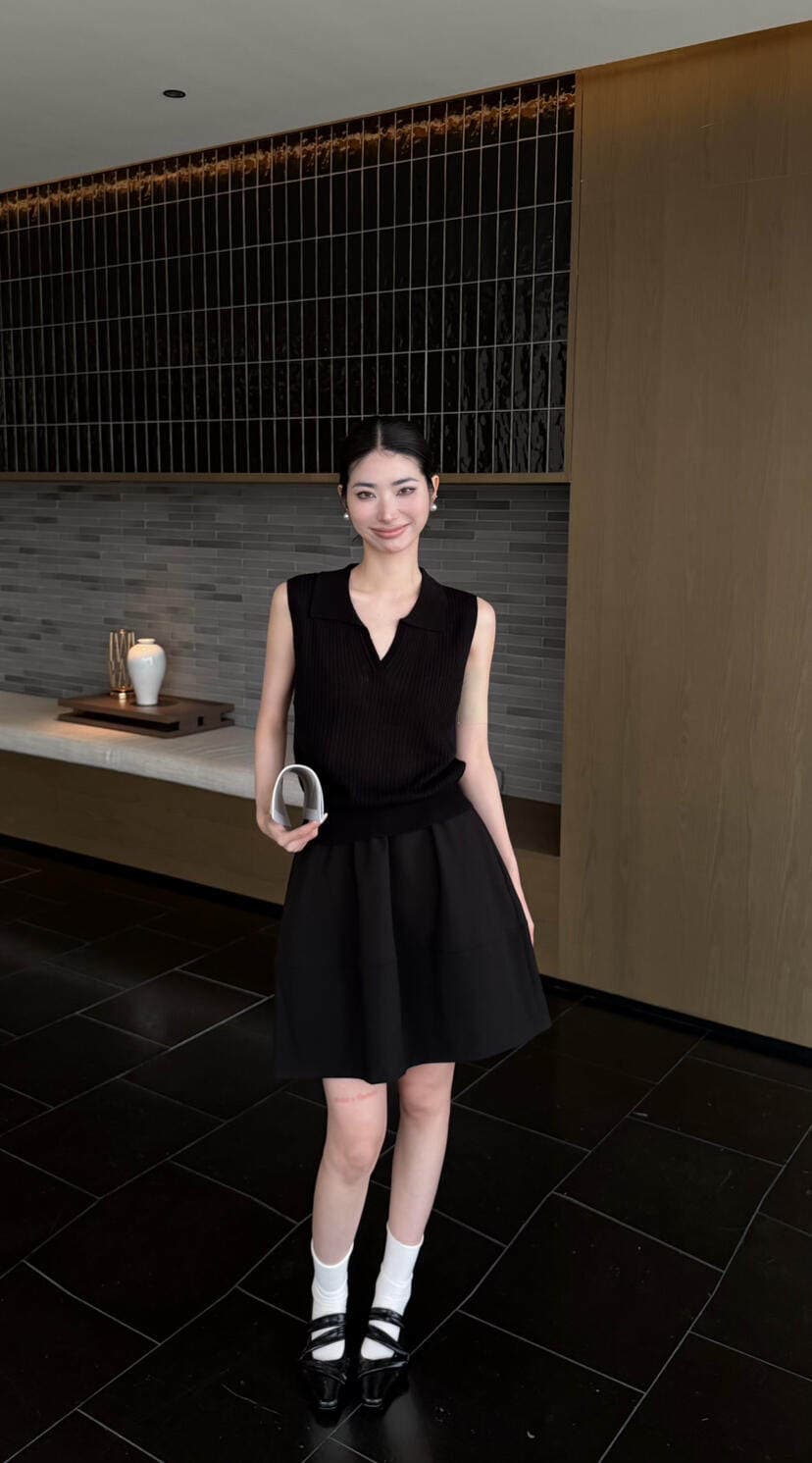 2026 여름 새로운 POLO 칼라 민소매 미니멀리즘 슬림해 보이는 조끼 여성 한 부서 몸매 가꾸기 슬림해 보이는 캐주얼 맨위 상세 이미지 5