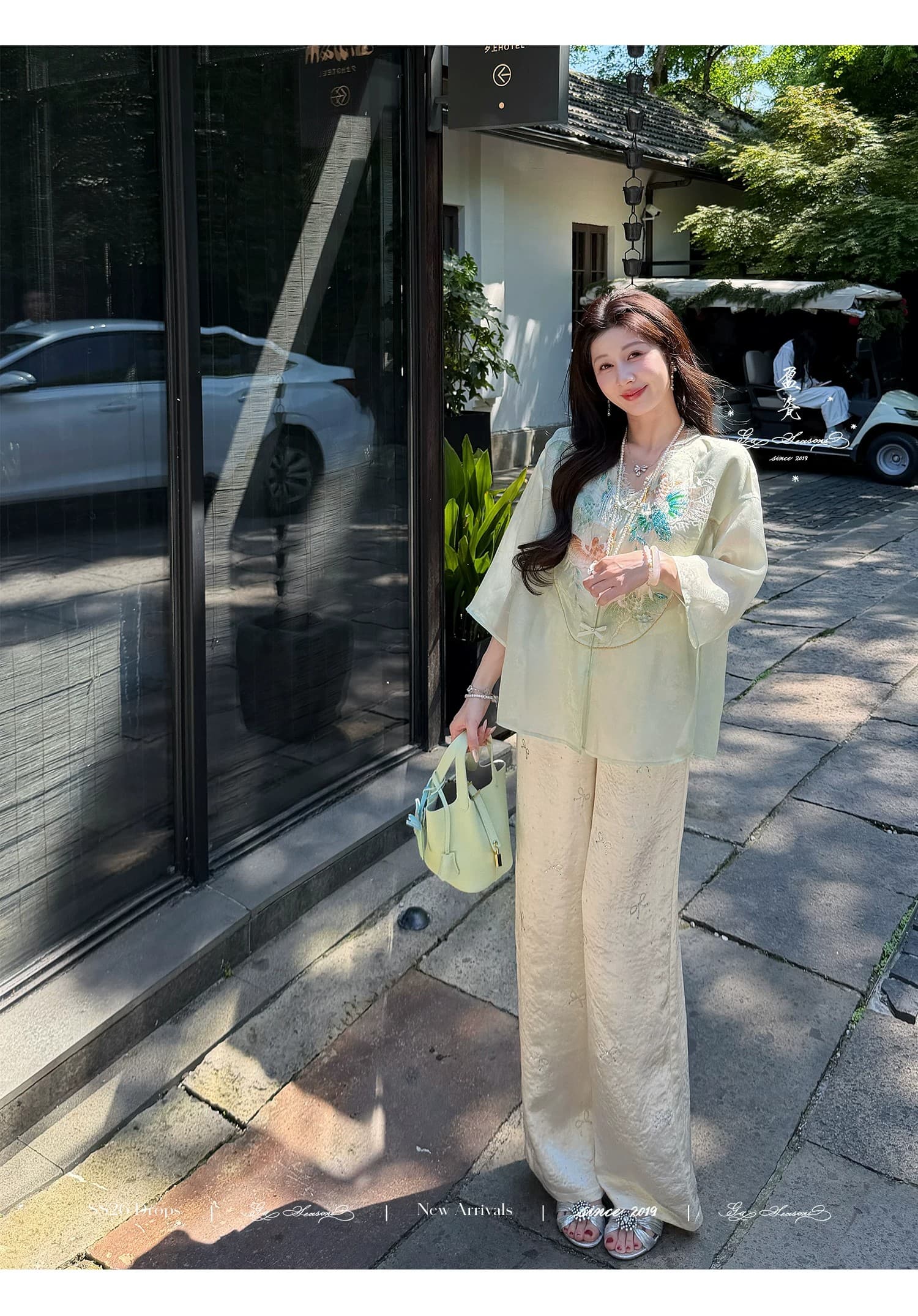 잉여금 도자기 실크 쿠이 깃털 무거운 작업 뽕나무 누에 실크 새로운 중식 베스트 여성 코트 여름 얇은 스타일 자수 국풍 맨위 상세 이미지 9