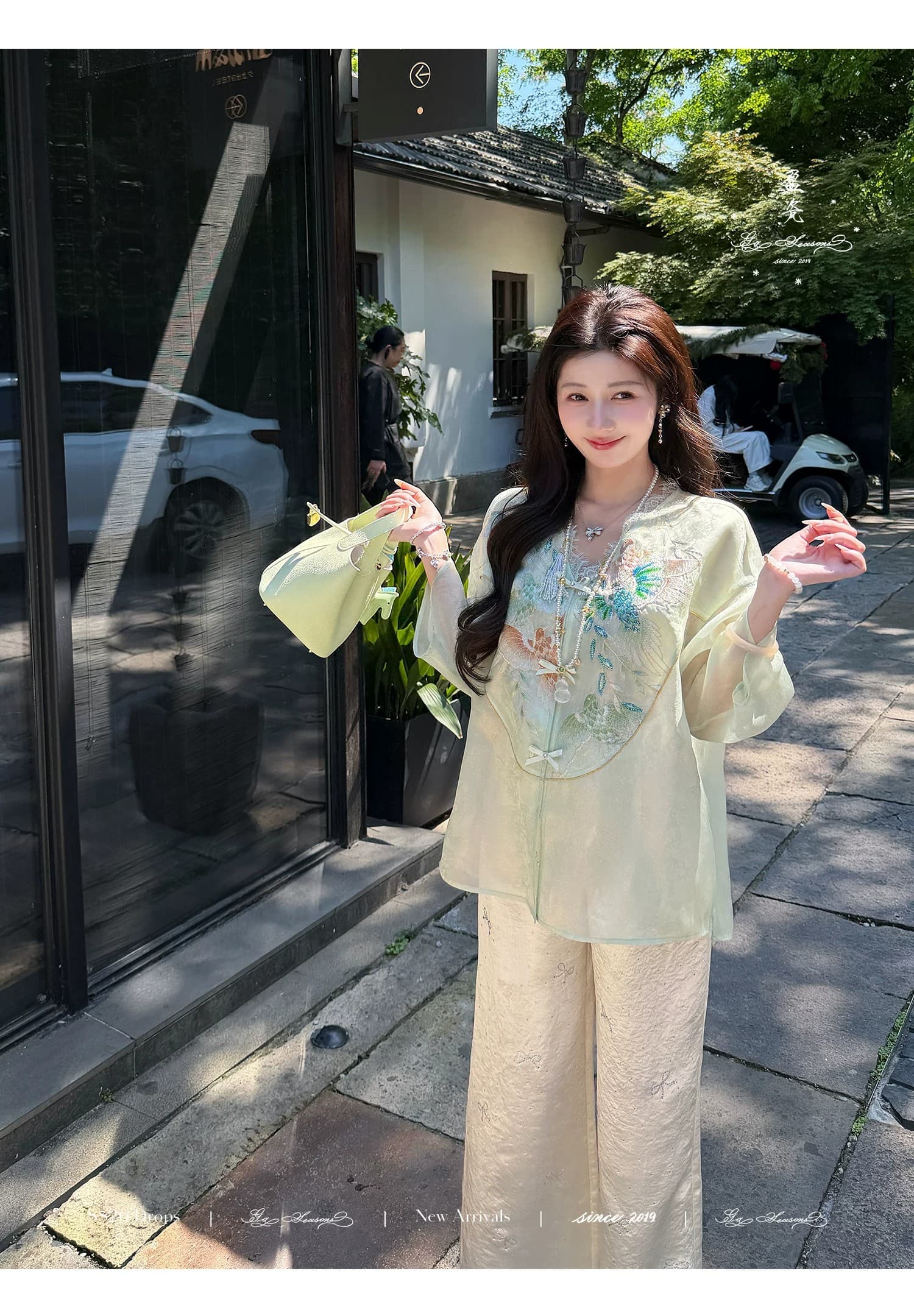 잉여금 도자기 실크 쿠이 깃털 무거운 작업 뽕나무 누에 실크 새로운 중식 베스트 여성 코트 여름 얇은 스타일 자수 국풍 맨위 상세 이미지 25