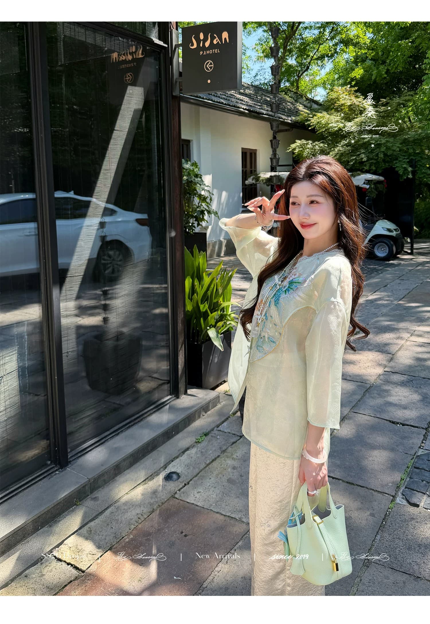 잉여금 도자기 실크 쿠이 깃털 무거운 작업 뽕나무 누에 실크 새로운 중식 베스트 여성 코트 여름 얇은 스타일 자수 국풍 맨위 상세 이미지 26