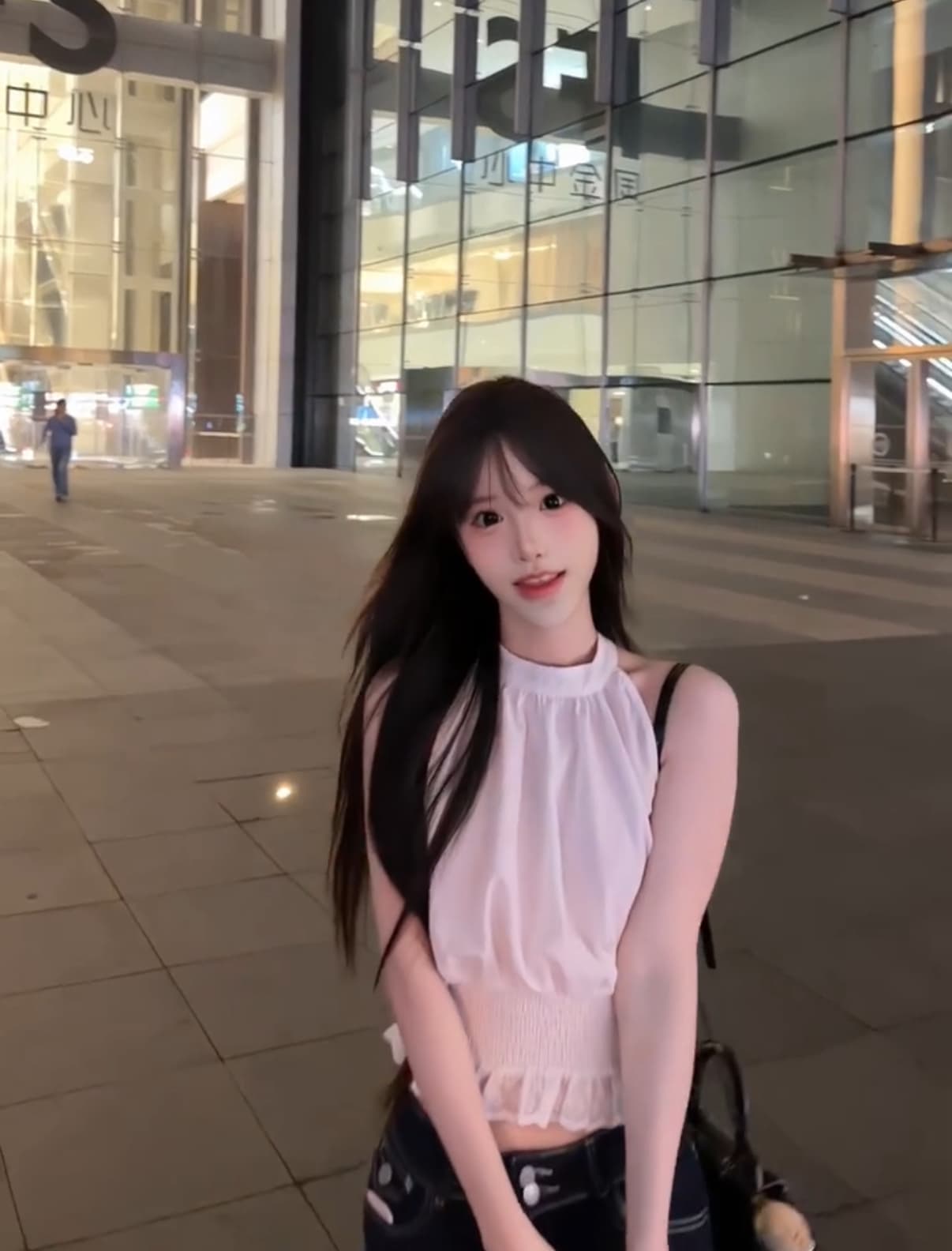 한 부서 민소매 여름 순수한 욕망 프릴 화이트 행침 목 짧은 맨위 상세 이미지 4