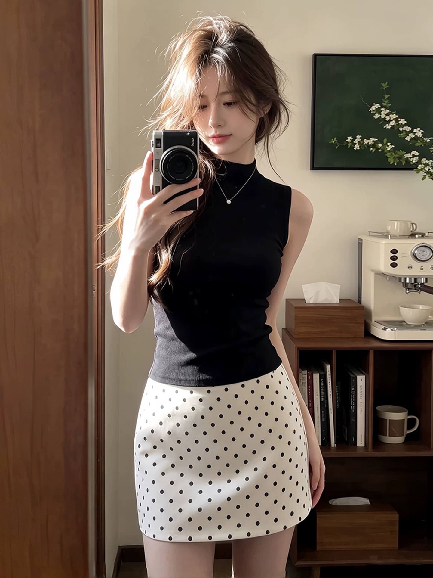 검정색 몸매 가꾸기 스탠드 칼라 태국 아름다운 아니요 명중 섹션 캐미솔 2026 여름 아메리칸 아름다운 품격 맨위 상세 이미지 7