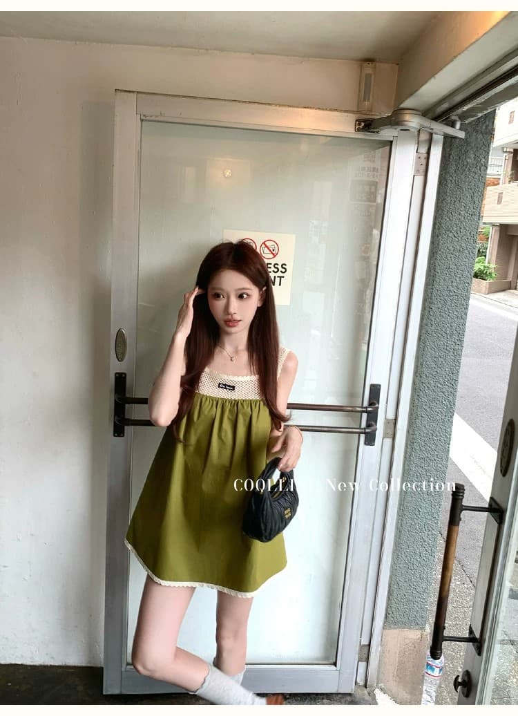 coolline 숲 희 롯폰기 초기 방문 miu 부서 이끼 녹색 인형 치마 롱 스커트 세트 그룹 상세 이미지 4